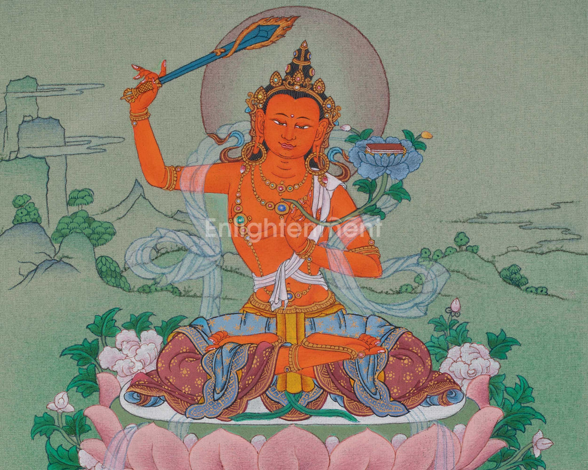 Manjushri Tibetan Art | Bodhisattva Of Supreme Wisdom