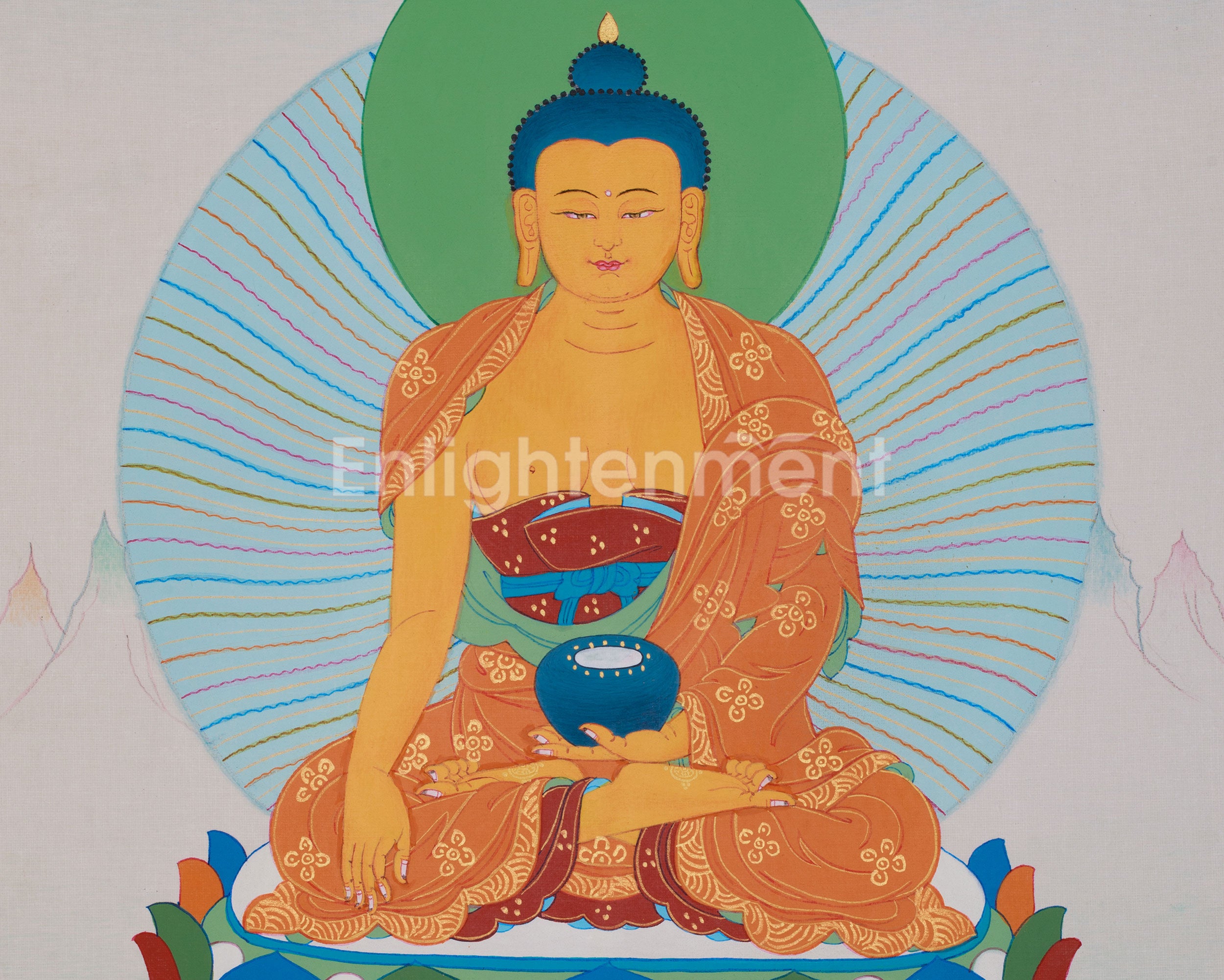 Spiritual Buddha Shakyamuni Thangka | Buddhist Art for Wisdom