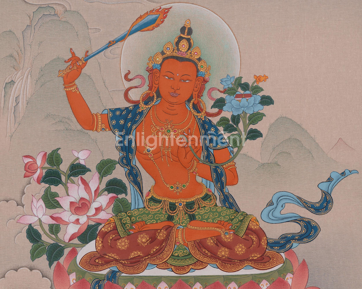 Manjushri Sacred Buddhist Art | Wisdom Deity | Vajrayana Buddhism