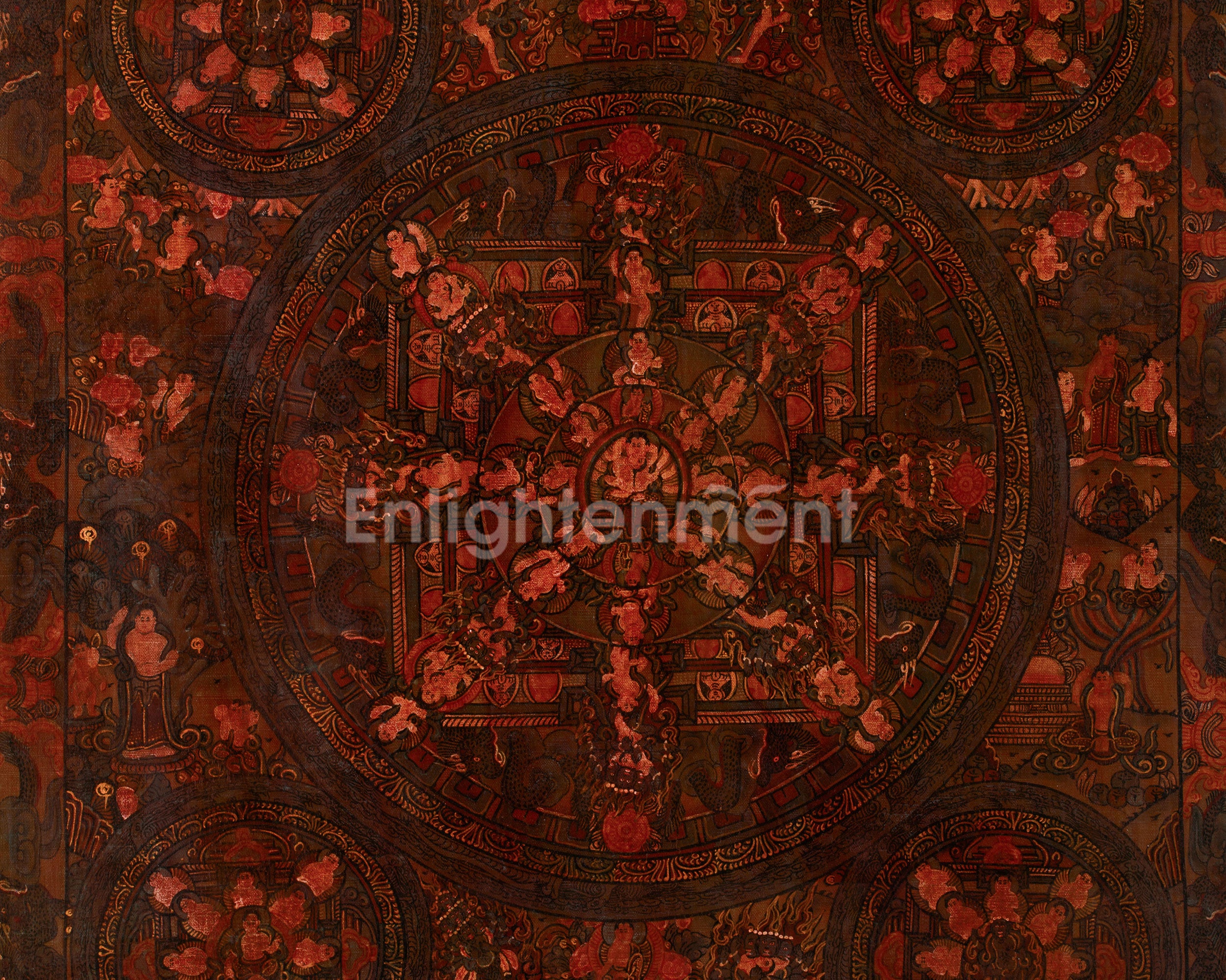 Vintage Mandala Thangka | Bodhisattva Mandala Painting