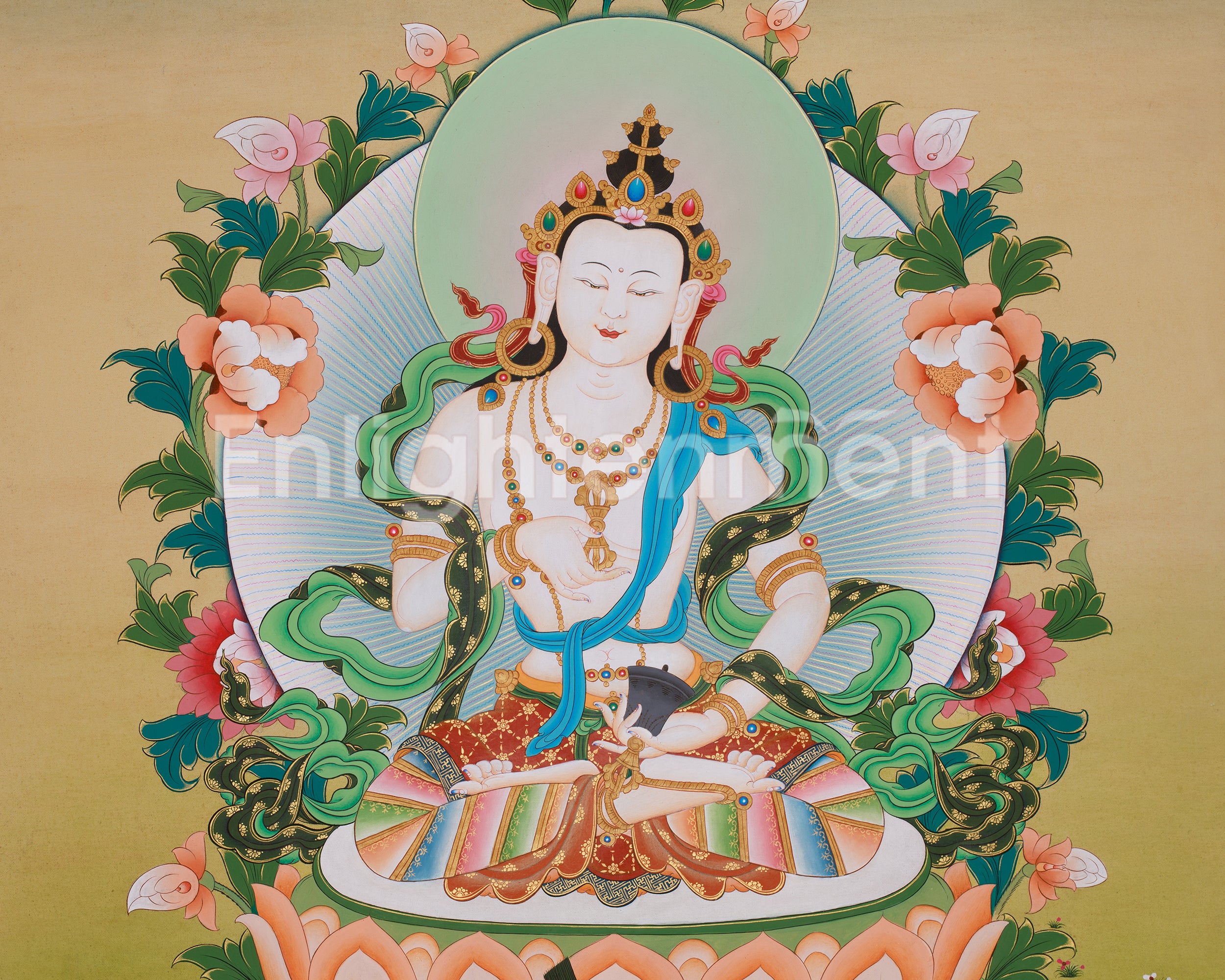Vajrasattva Purification Deity Art | Tibetan Protector | Buddhist Artwork