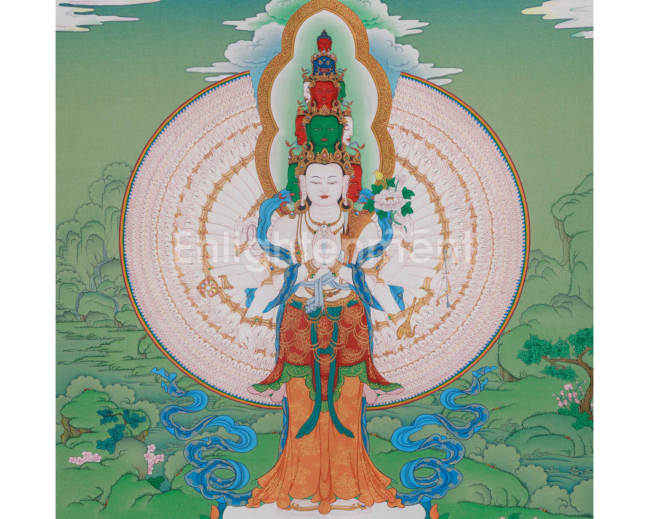 Tibetan 1000 Armed Chenrezig Art | Sacred Compassion Deity