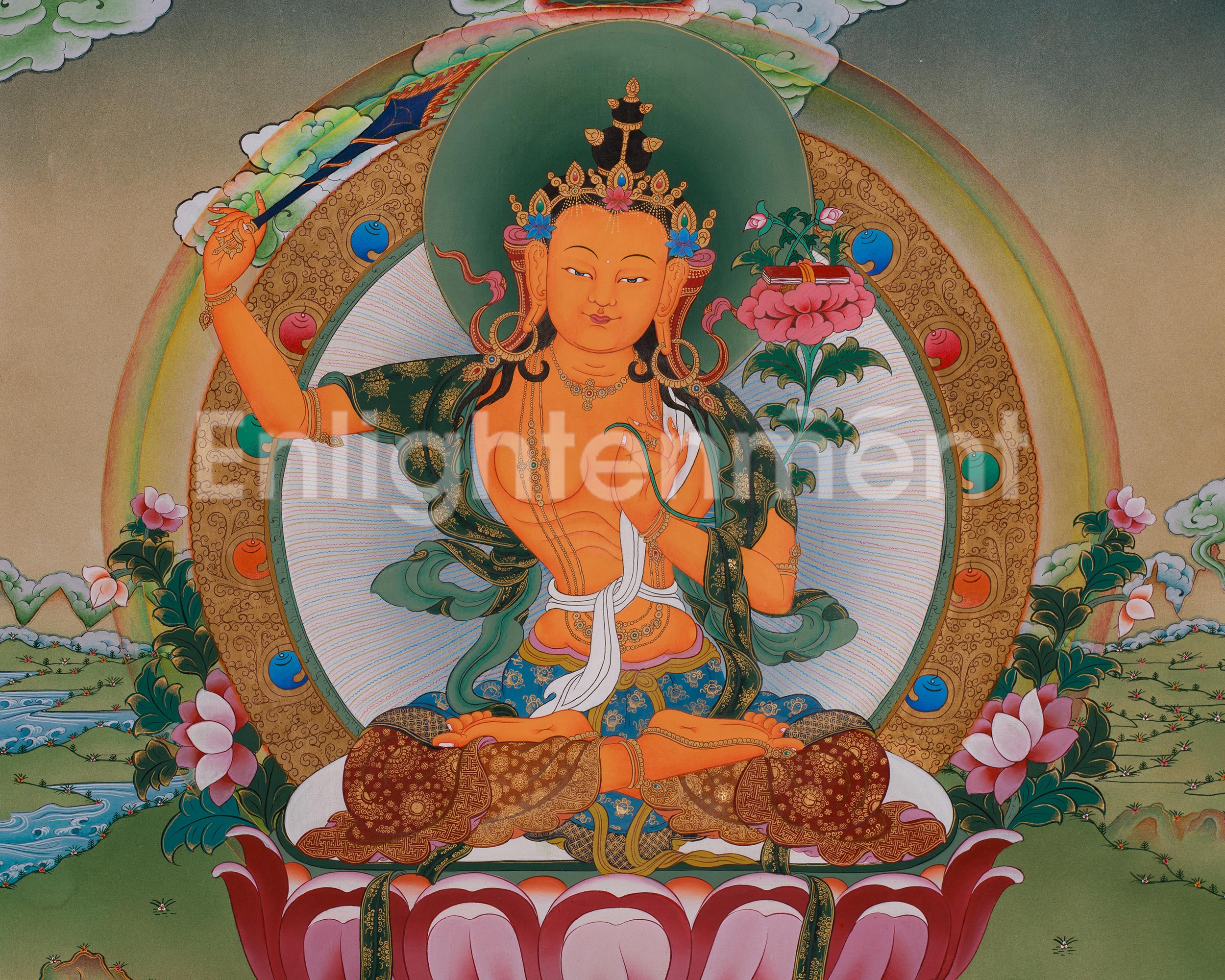Bodhisattva Manjushri Tibetan Art | Representing Wisdom and Enlightenment