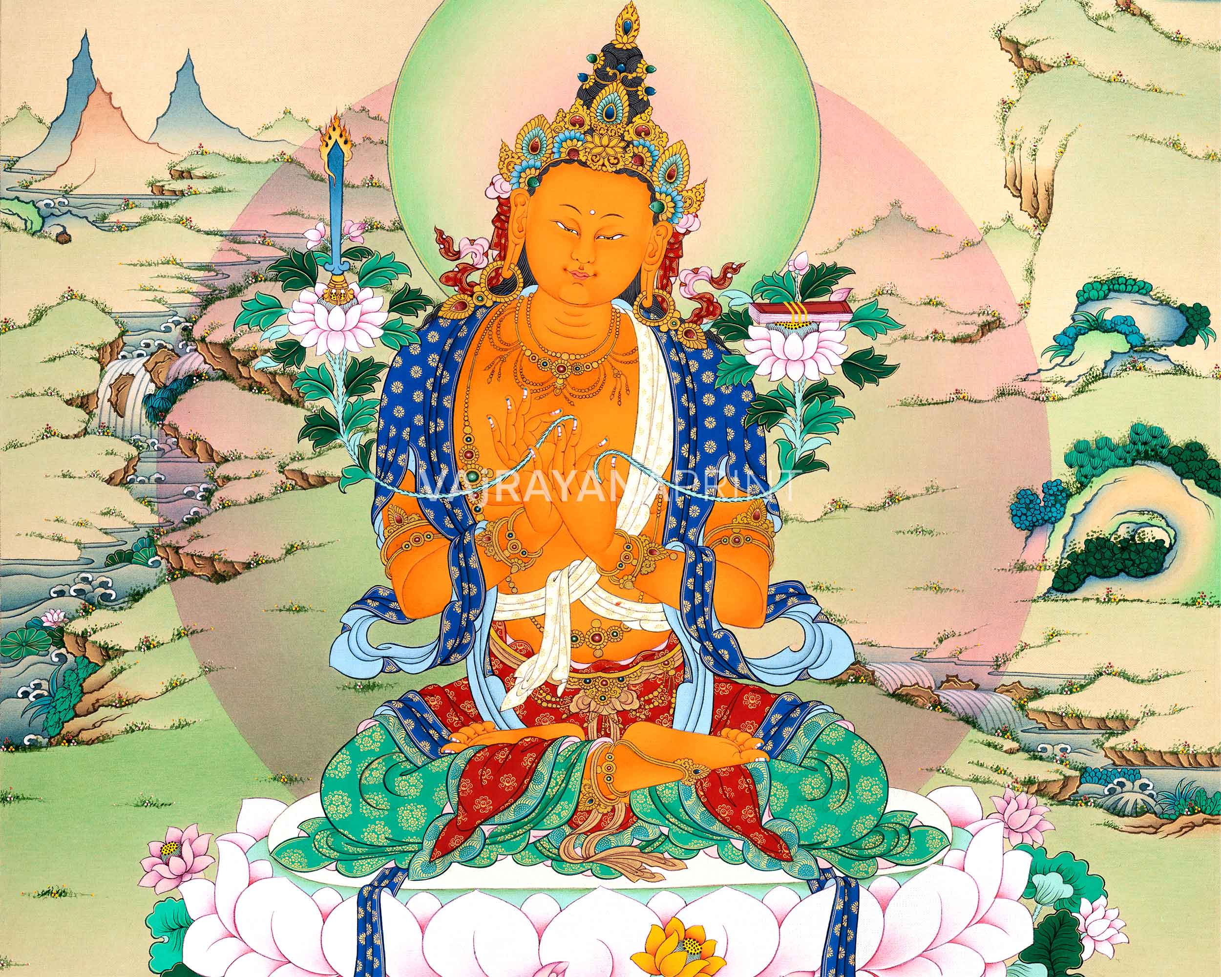 Buddha Manjushri Canvas Print | Knowledge and Wisdom | Himalayan Art