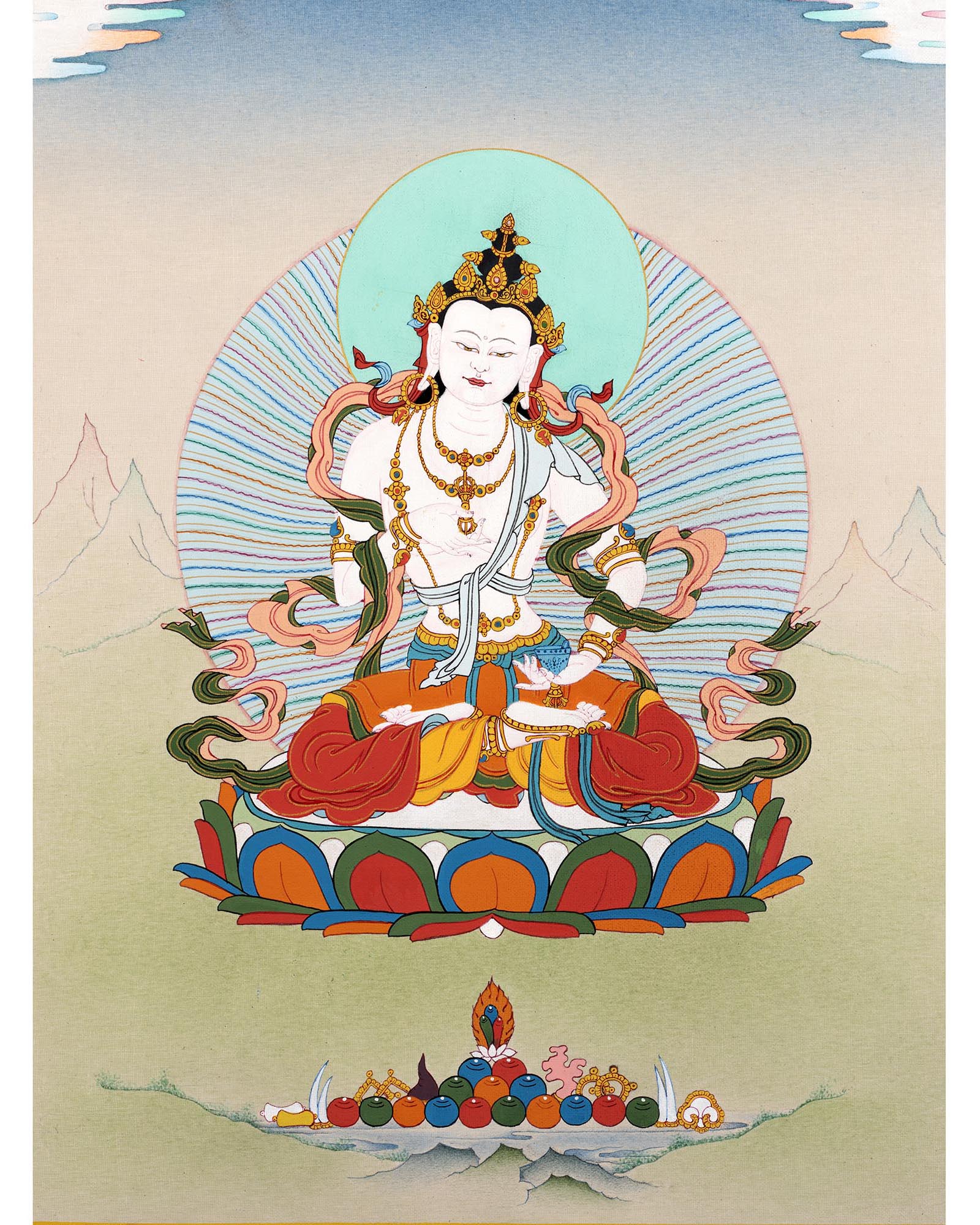 Buddha Vajrasattva | The Great Purifier Thangka | Art On Canvas