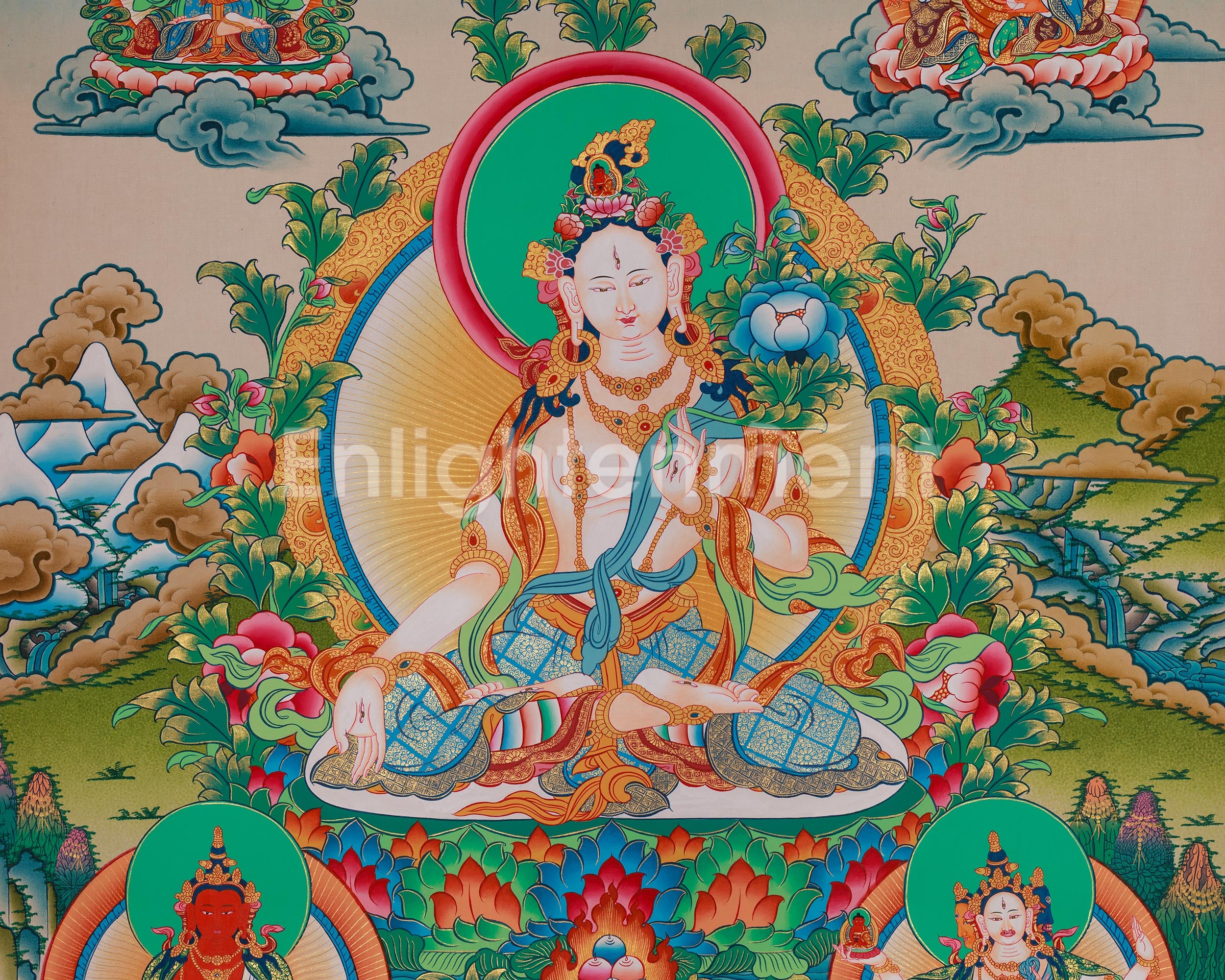 Tibetan Thangka of White Tara | Healing Deity | Sita Tara