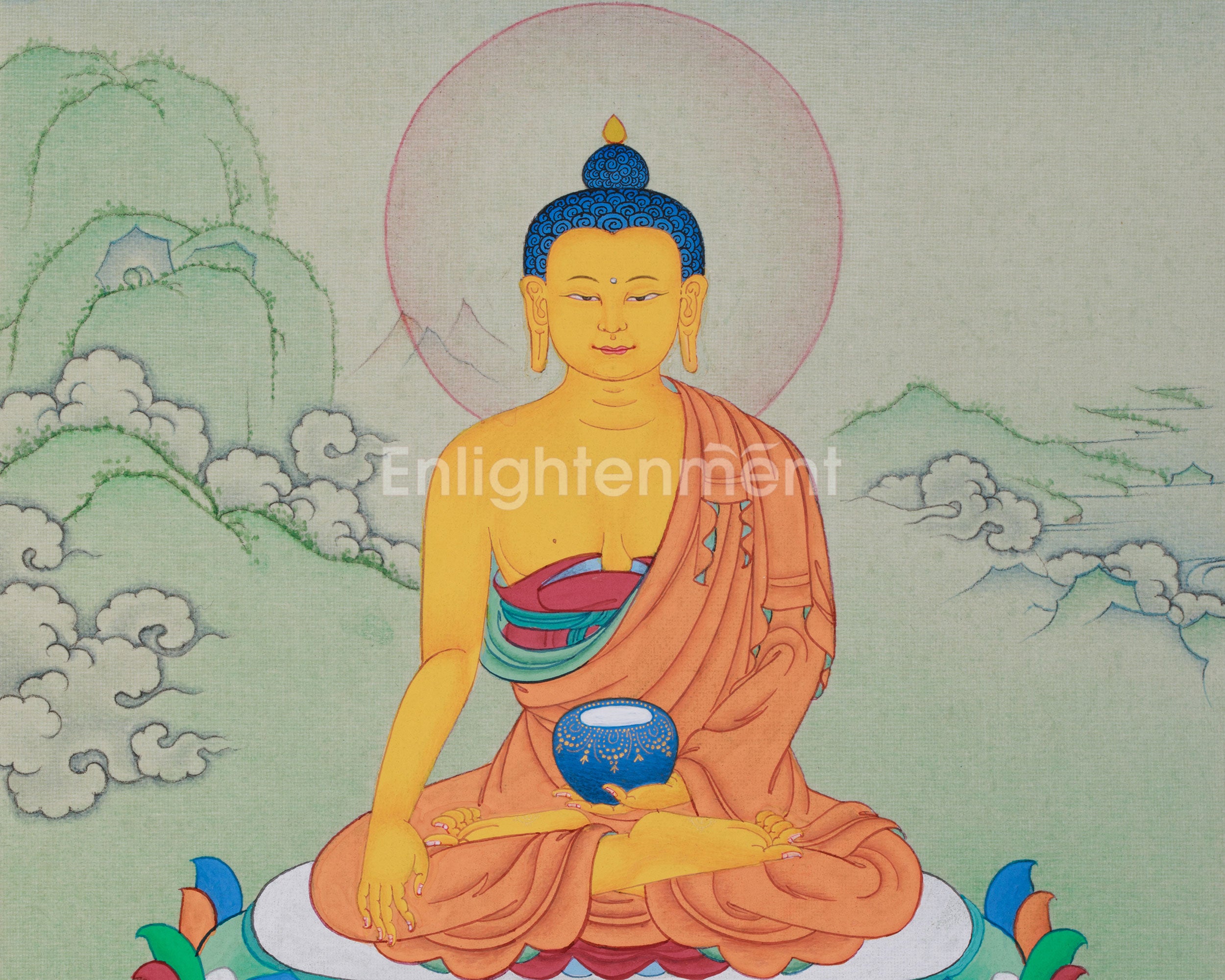 The Peaceful Buddha Shakyamuni | Compact Artwork of Awakened One