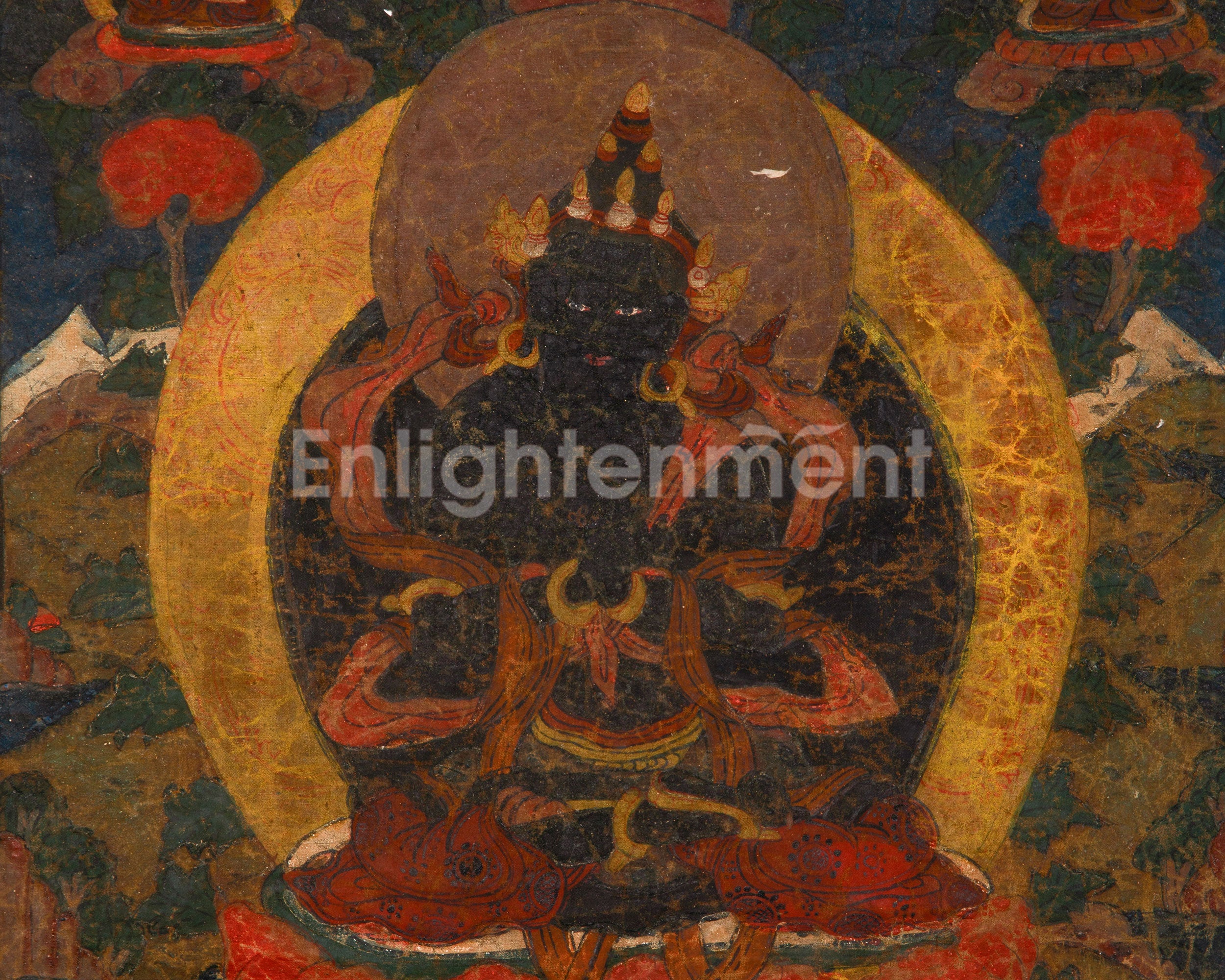 Our Vintage Vajradhara Thangka | Tibetan Primordial Buddha Art