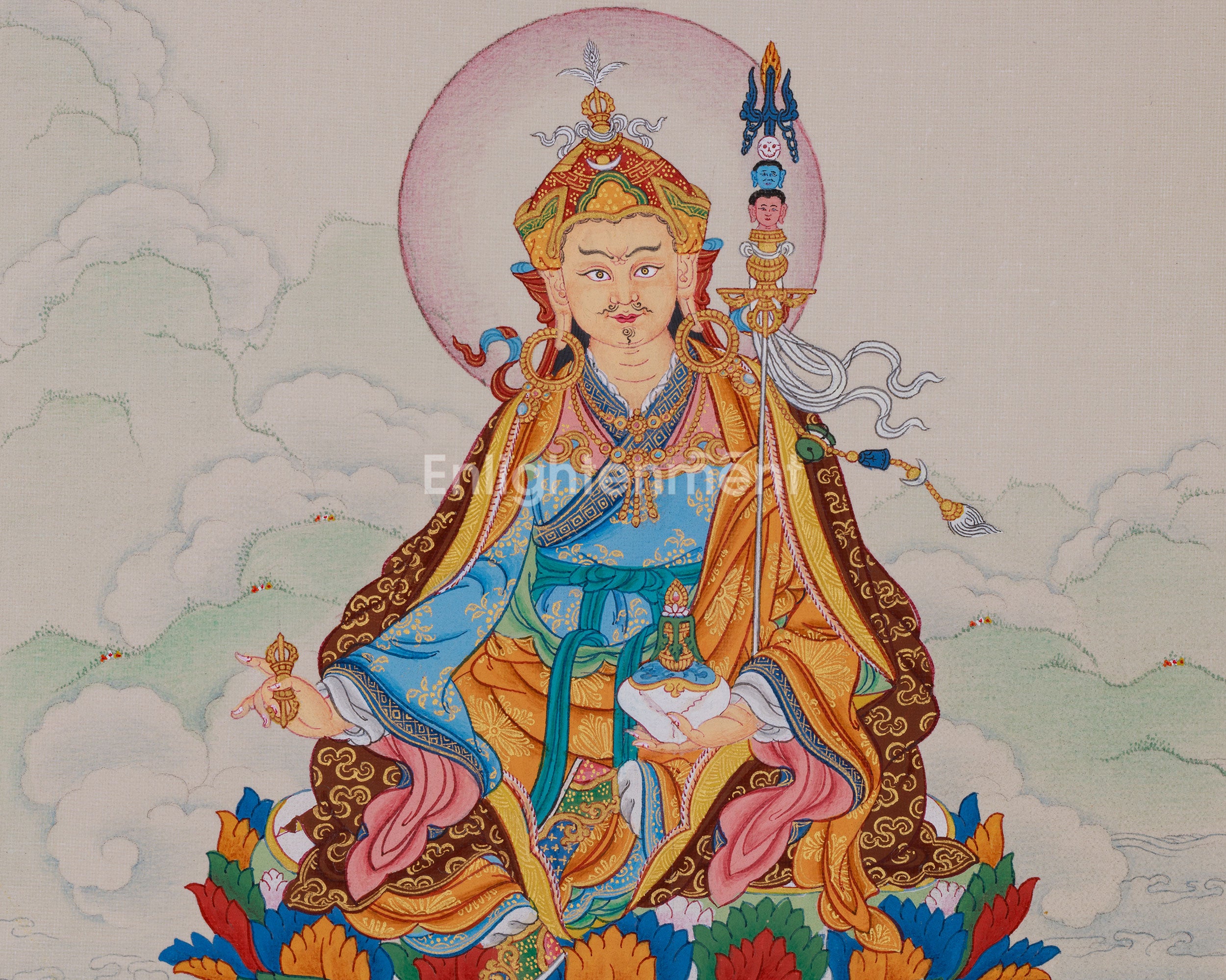 Thangka Padmasambhava | Hand-Painted Tibetan Guru Art