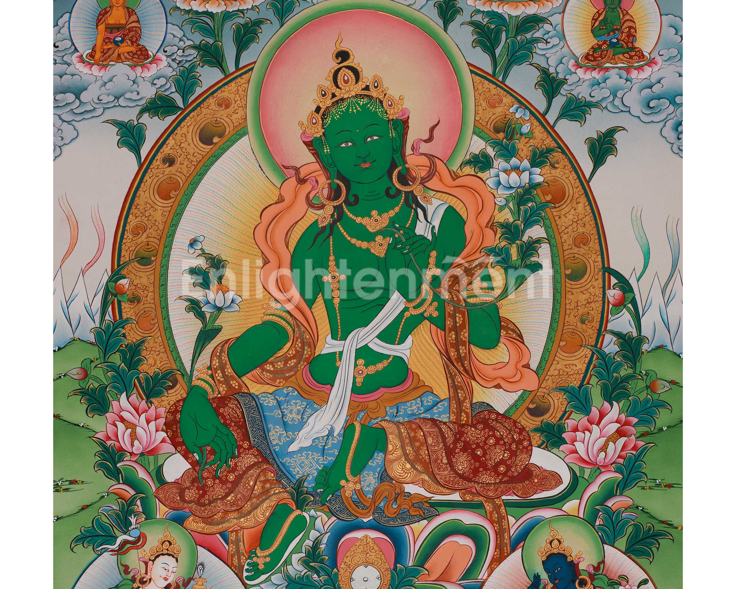 Goddess Green Tara Art | Symbolizing Swift Blessings and Healing Energy