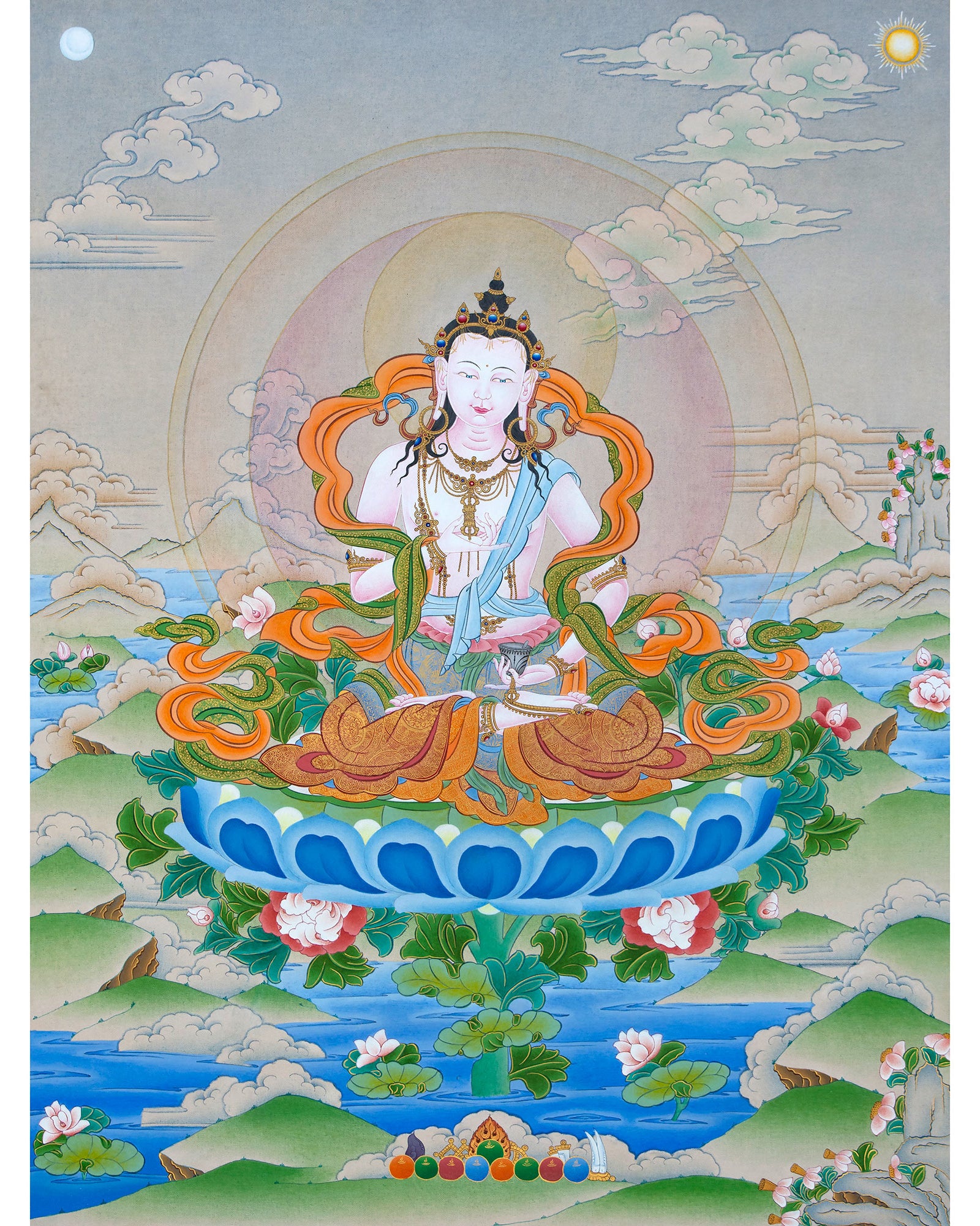 Vajrasattva Thangka| Tibetan Buddhist Art