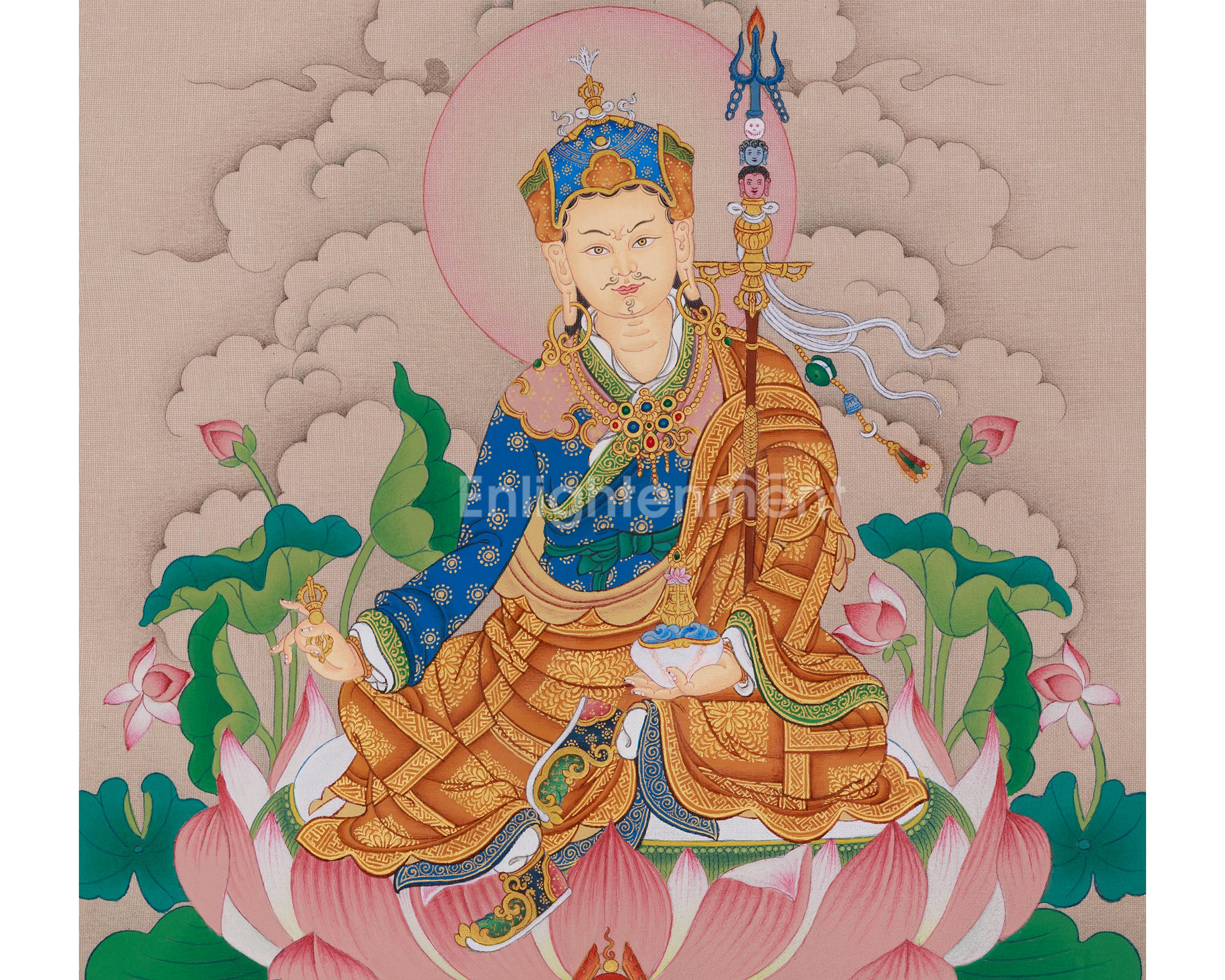 Sacred Thangka of Guru Rinpoche | A Divine Masterpiece of Enlightenment