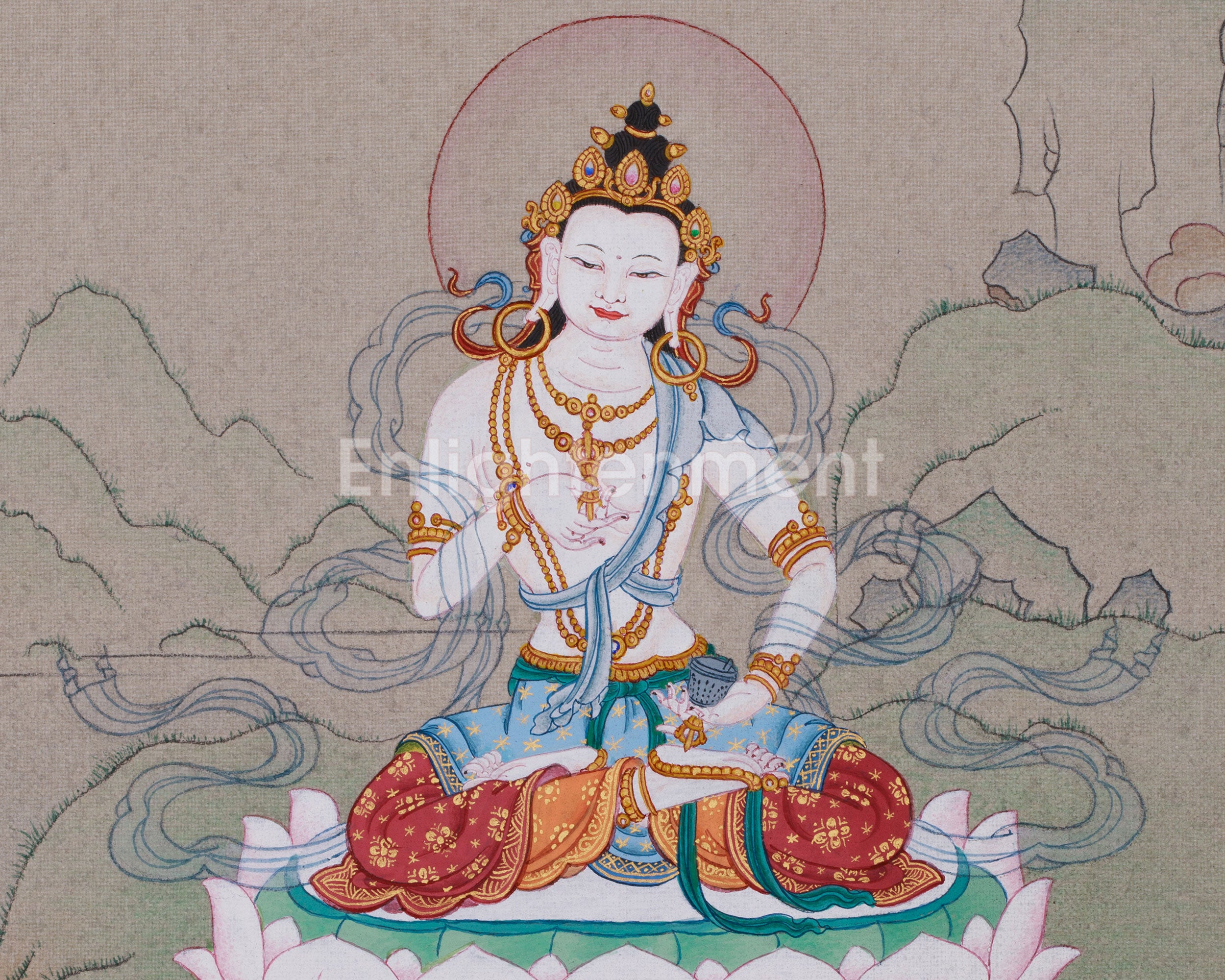 Dorje Sempa Painting | Vajrasattva Thangka | Cleansing of Negative Karma