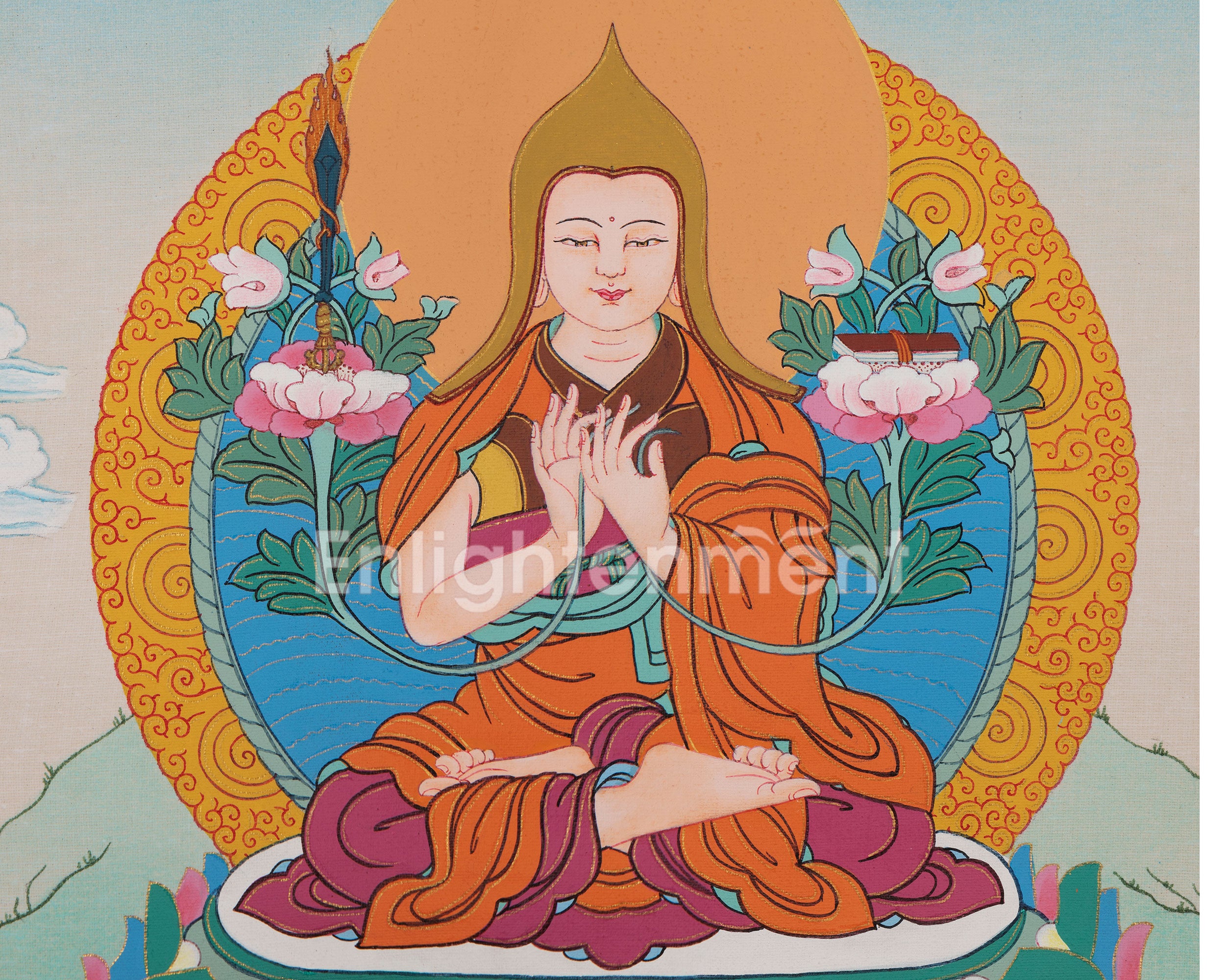Tsongkhapa Thangka | Losang Dragpa | Tibetan Buddhist Master Art