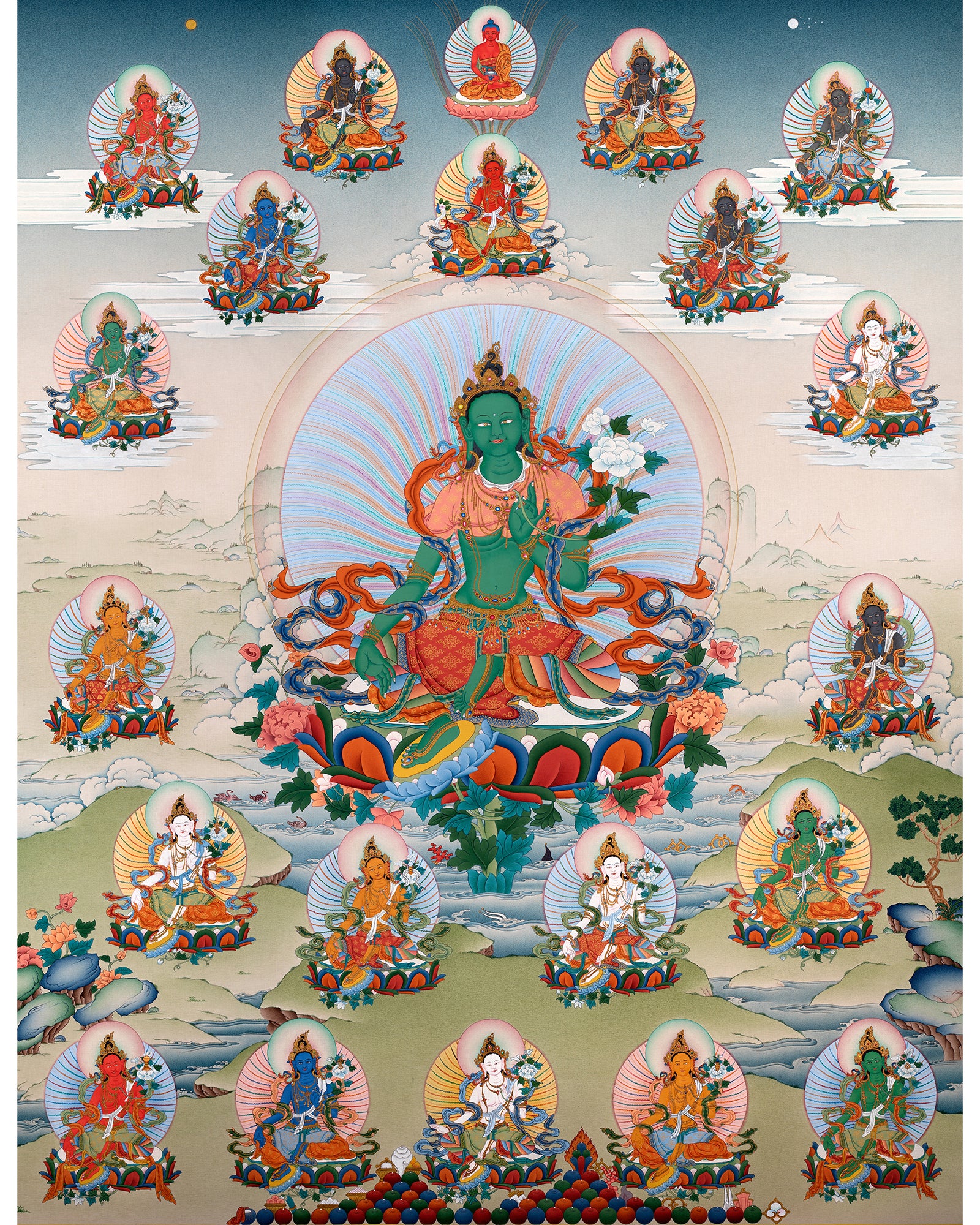 21 Tara Thangka | Chokling Tersar Tradition | Mother Bodhisattva Drolma Paintings