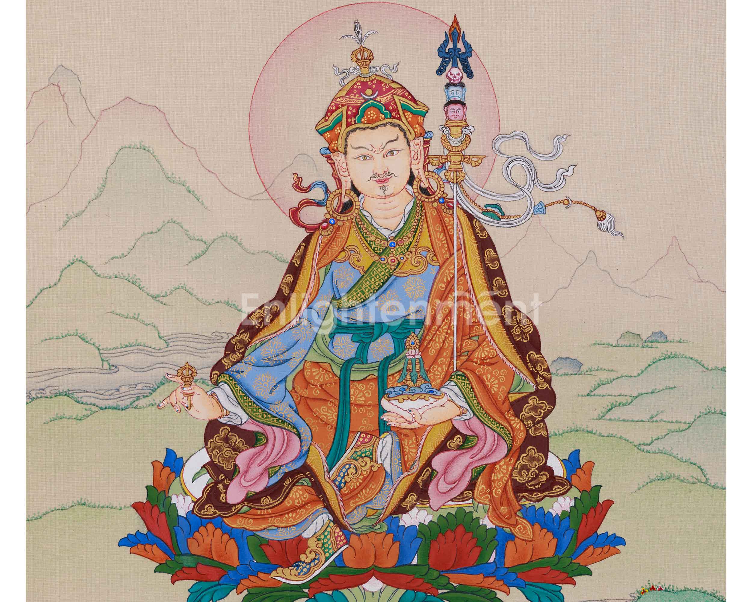 The Teacher of the Dharma, Guru Rinpoche | Padmasambhava Art | Wisdom and Protection