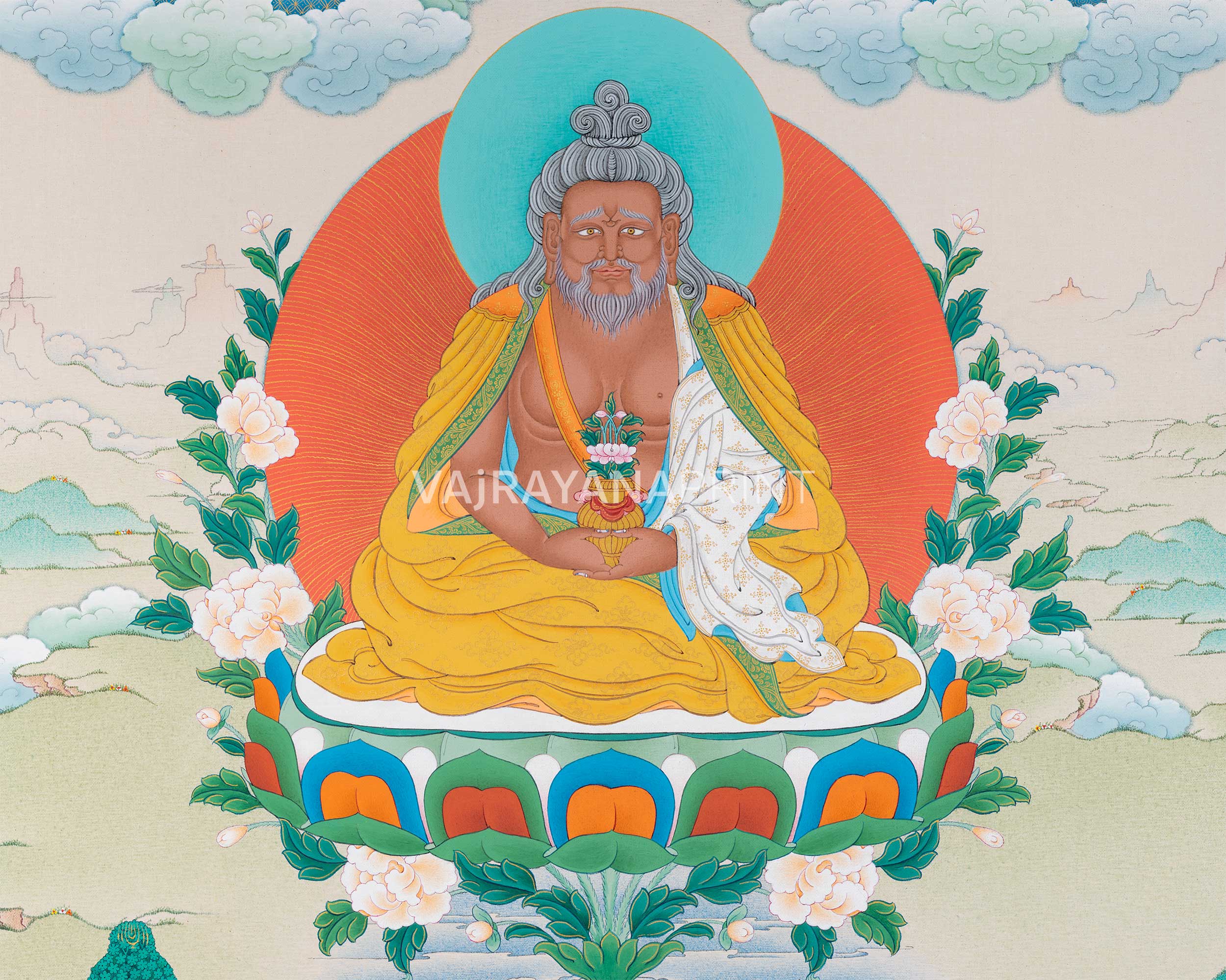 Thangtong Gyalpo Thangka Print | Buddhist Master | Giclee Canvas Print