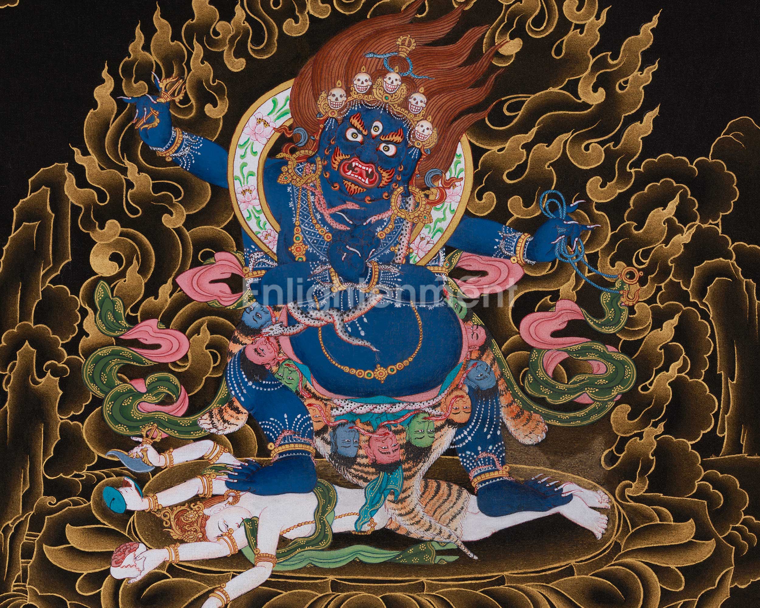 Traditional Thangka of Buta Damara | Fierce Protector of Spiritual Transformation