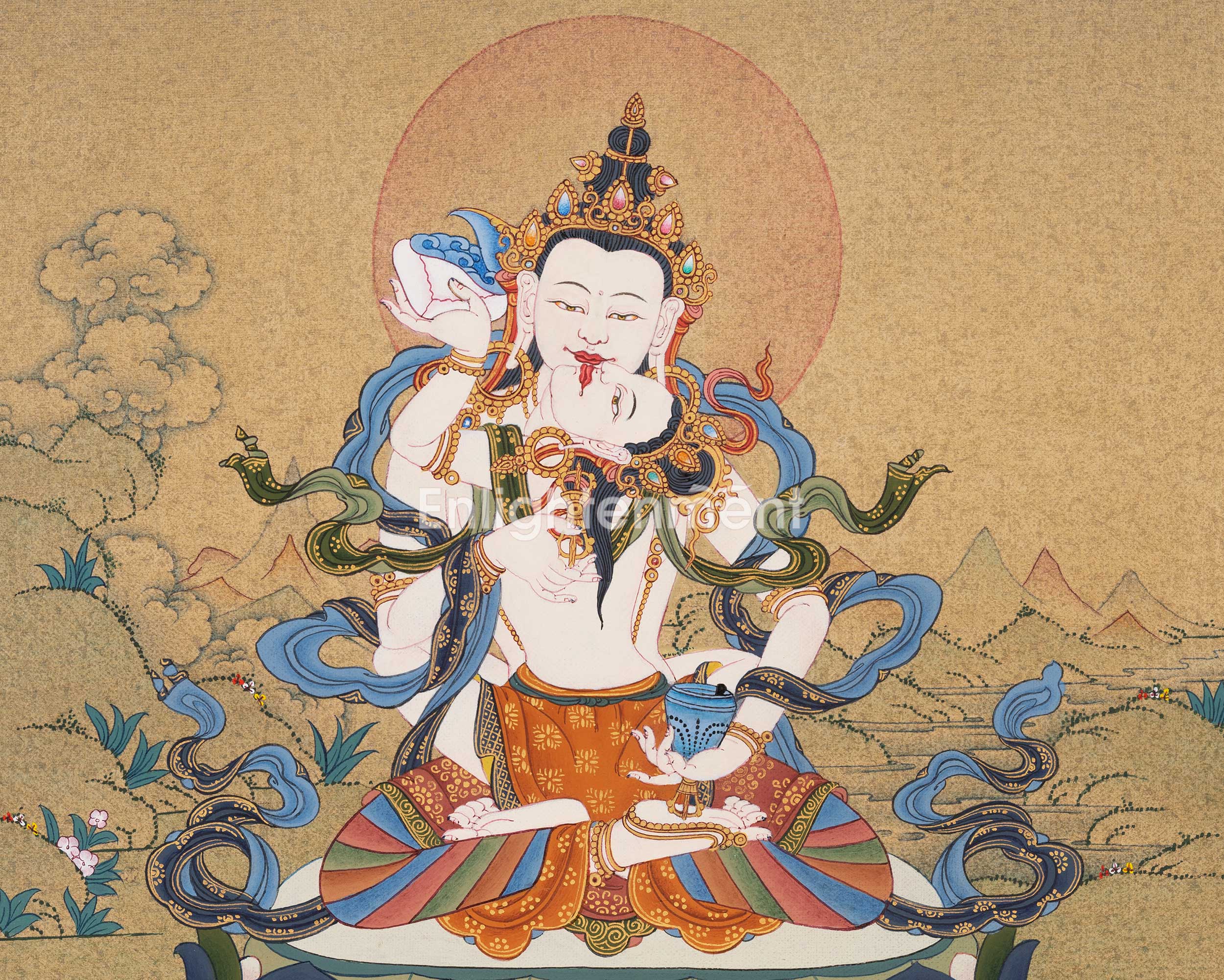 Yabyum Thangka of Vajrasattva
