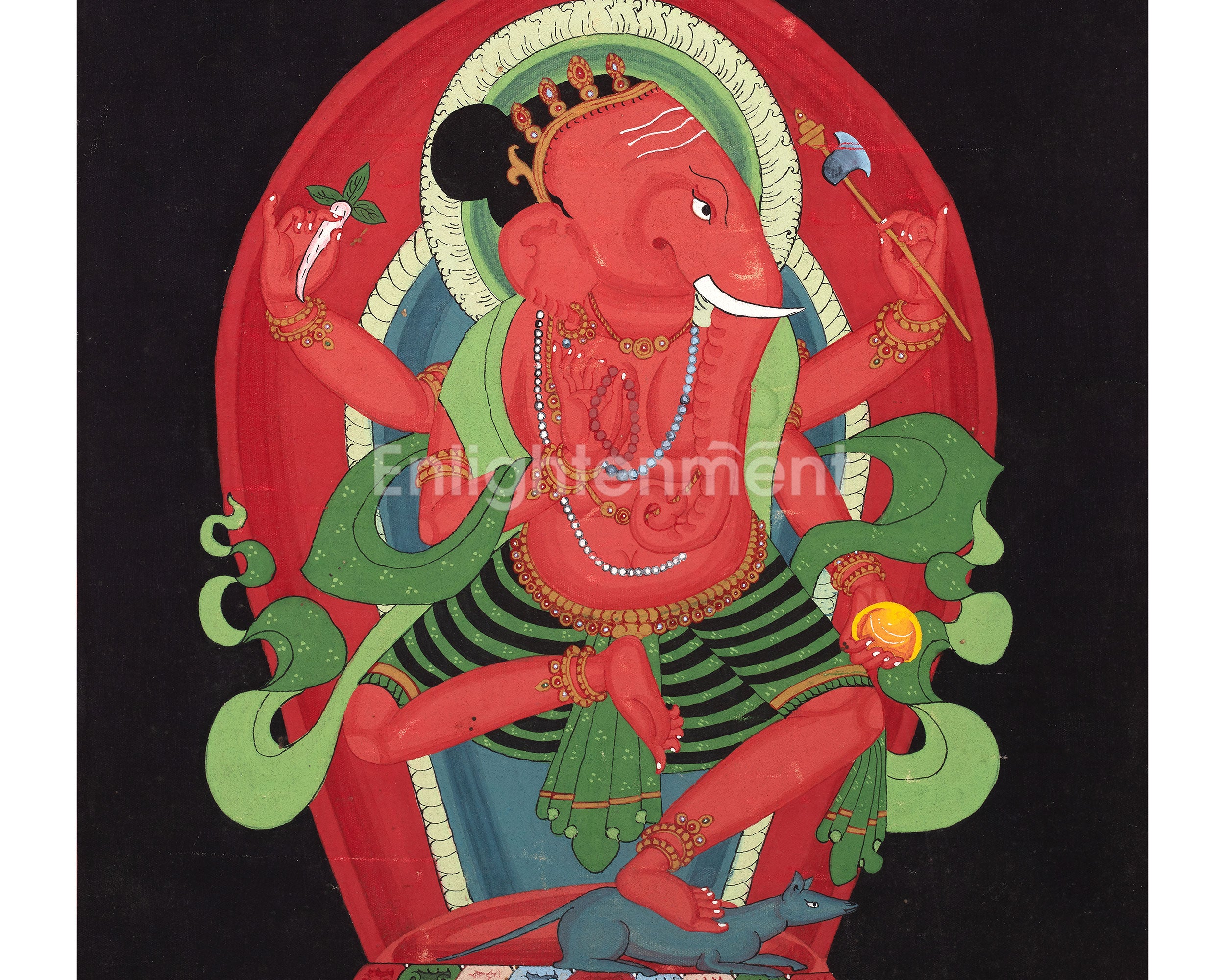 Ganesh Thangka Painting | Wall hanging Decoration for Positivity