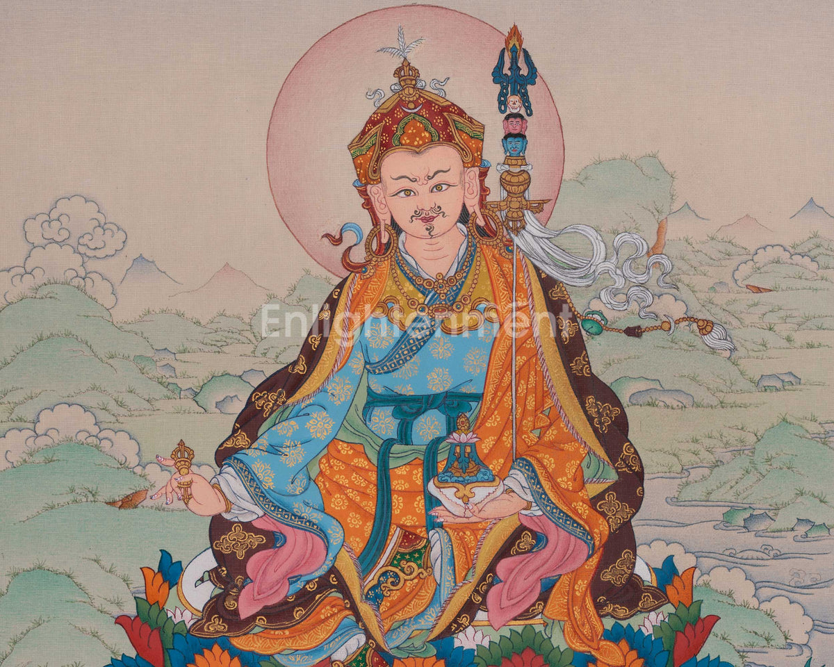 Guru Rinpoche Embodiment of Three Kayas Thangka | Padmasambhava Art