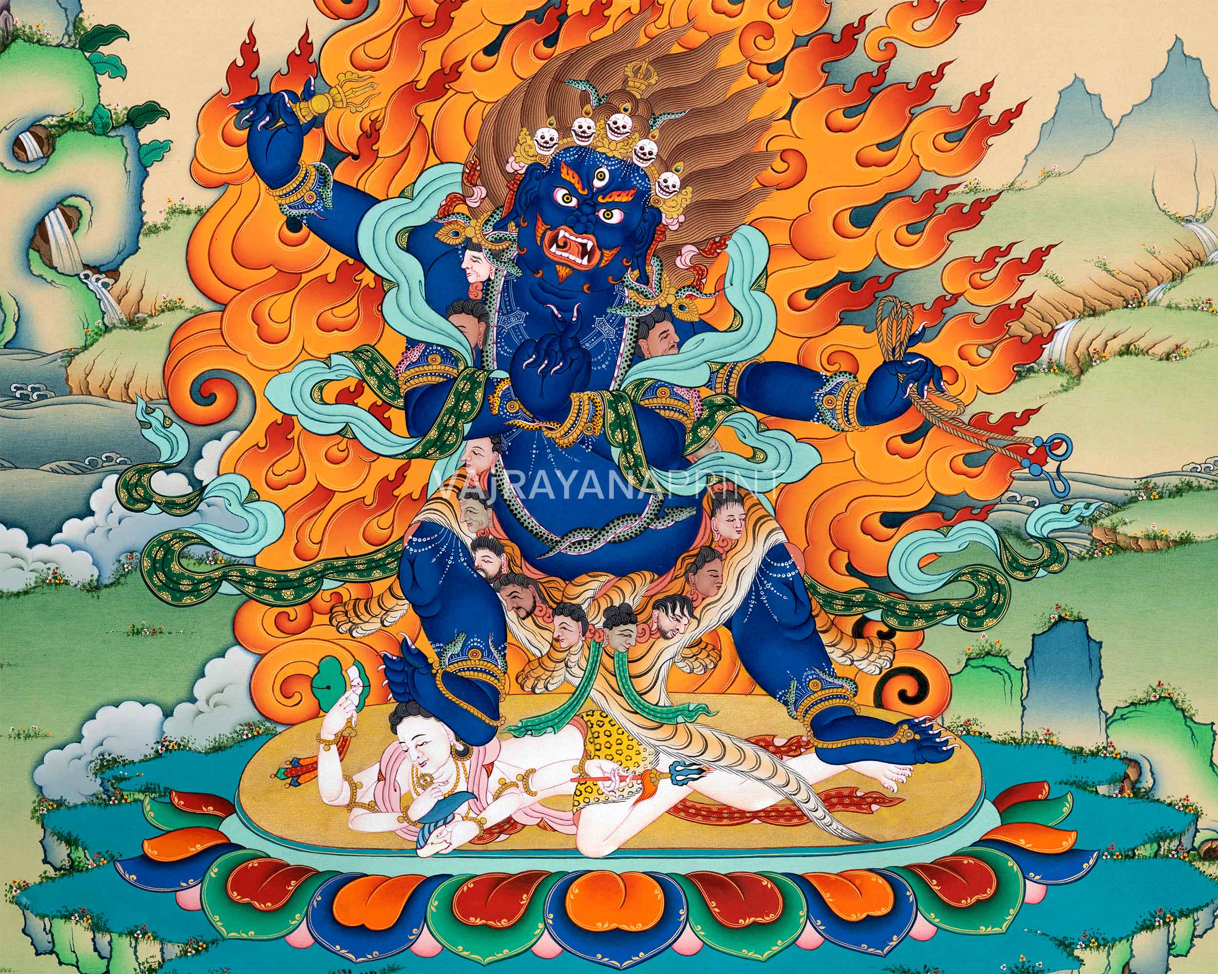 Vajrapani Thangka Print's Fearless Aura | Fearless and Mighty