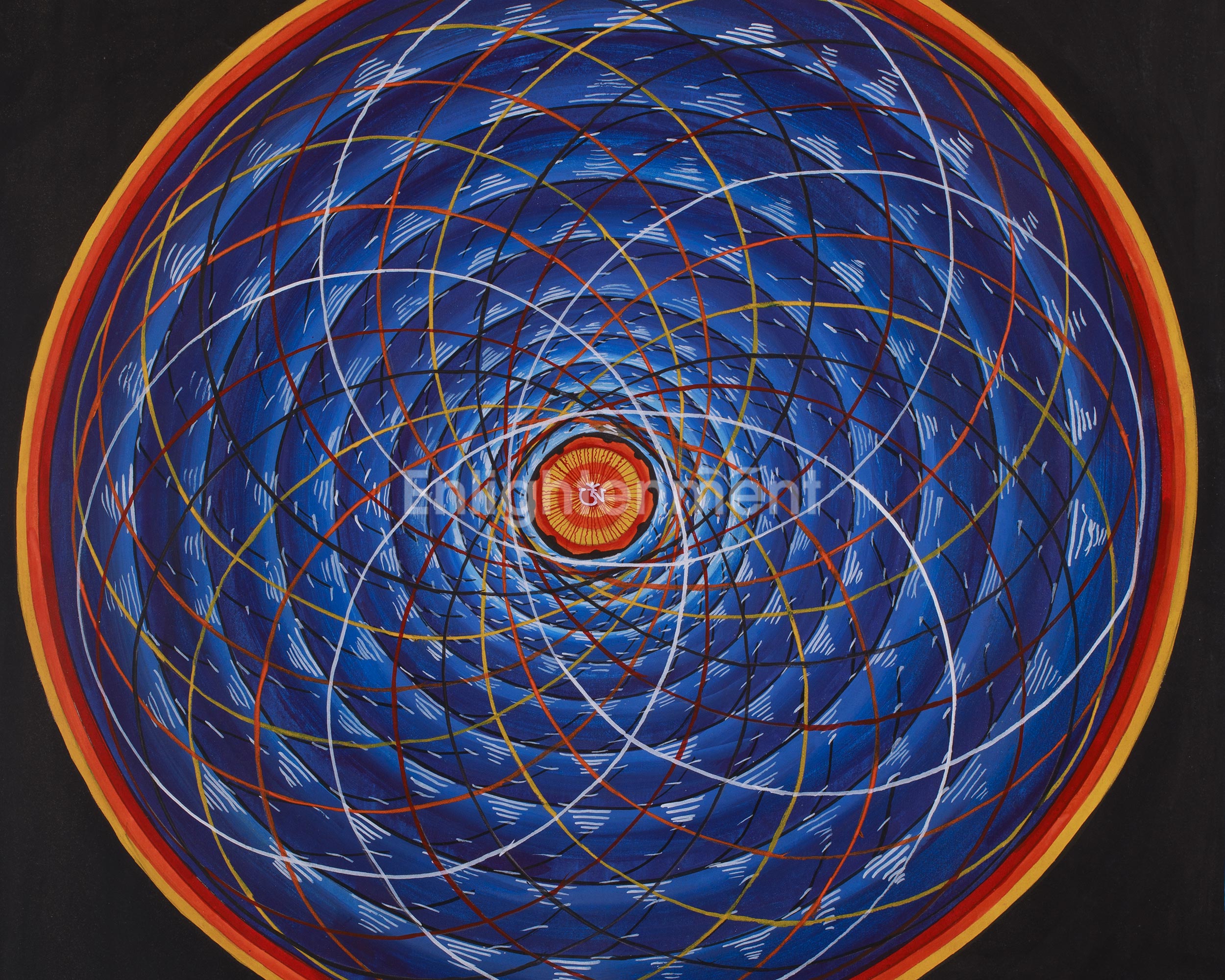 Divine Buddhist Mantra Mandala | Traditional Artwork