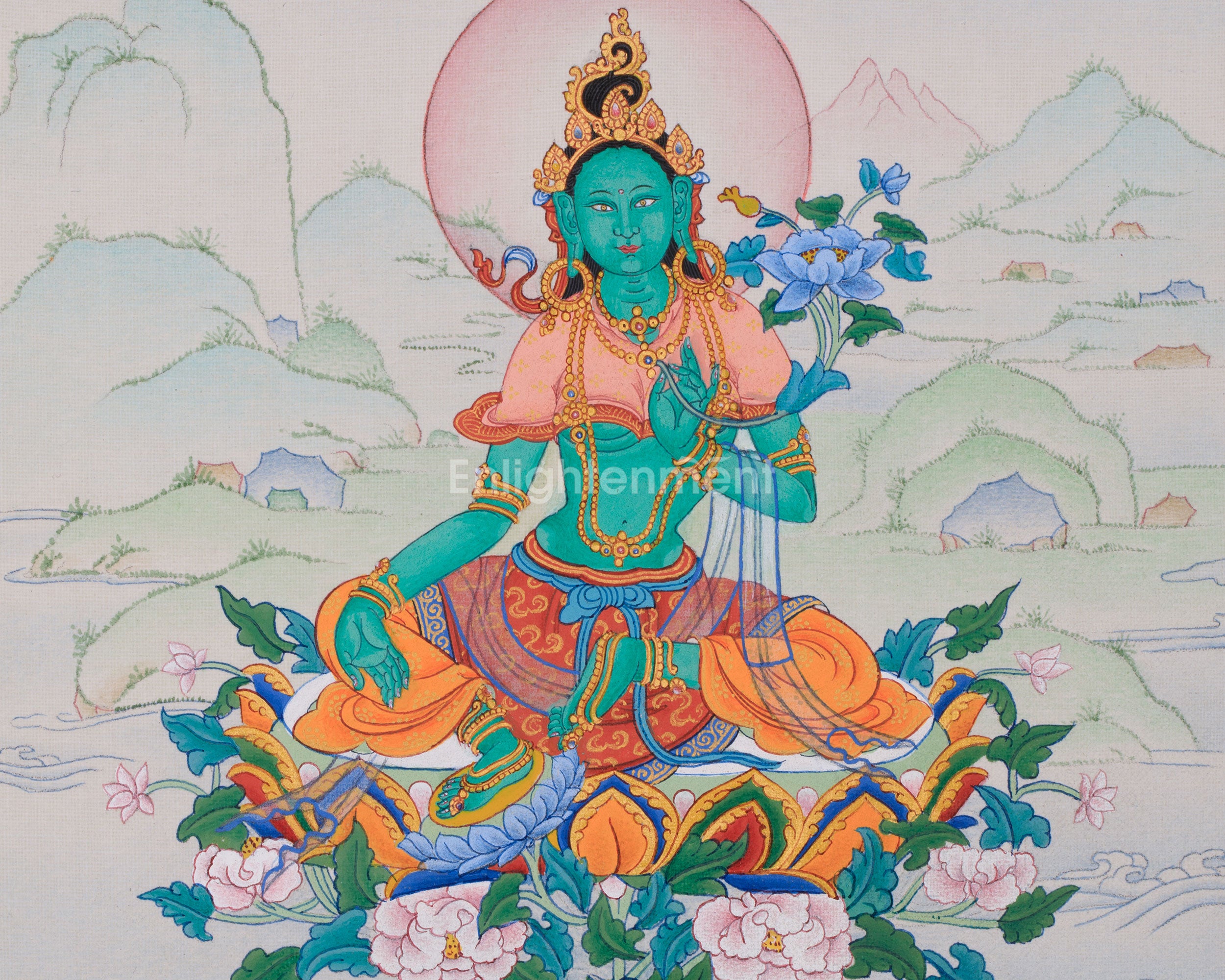 Sacred Art of Jetsun Dolma | Green Tara Thangka for Spiritual Guidance | Mother of All Buddhas