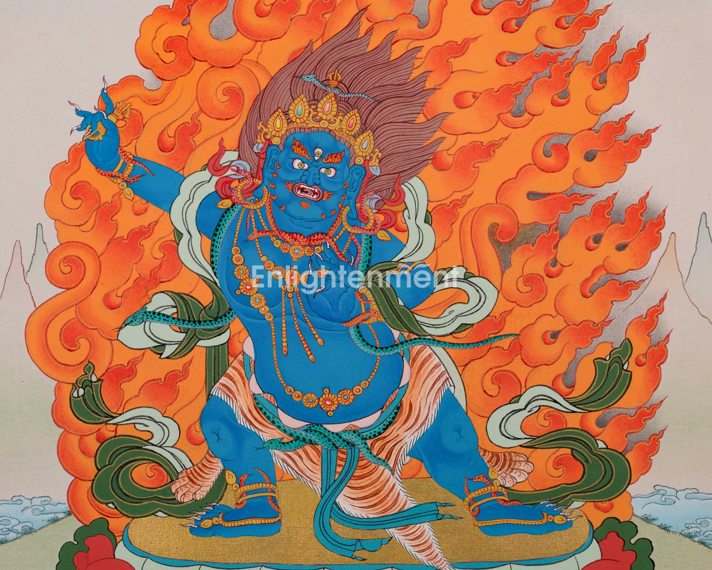 Bodhisattva Vajrapani Thangka | Tibetan Buddhist Art
