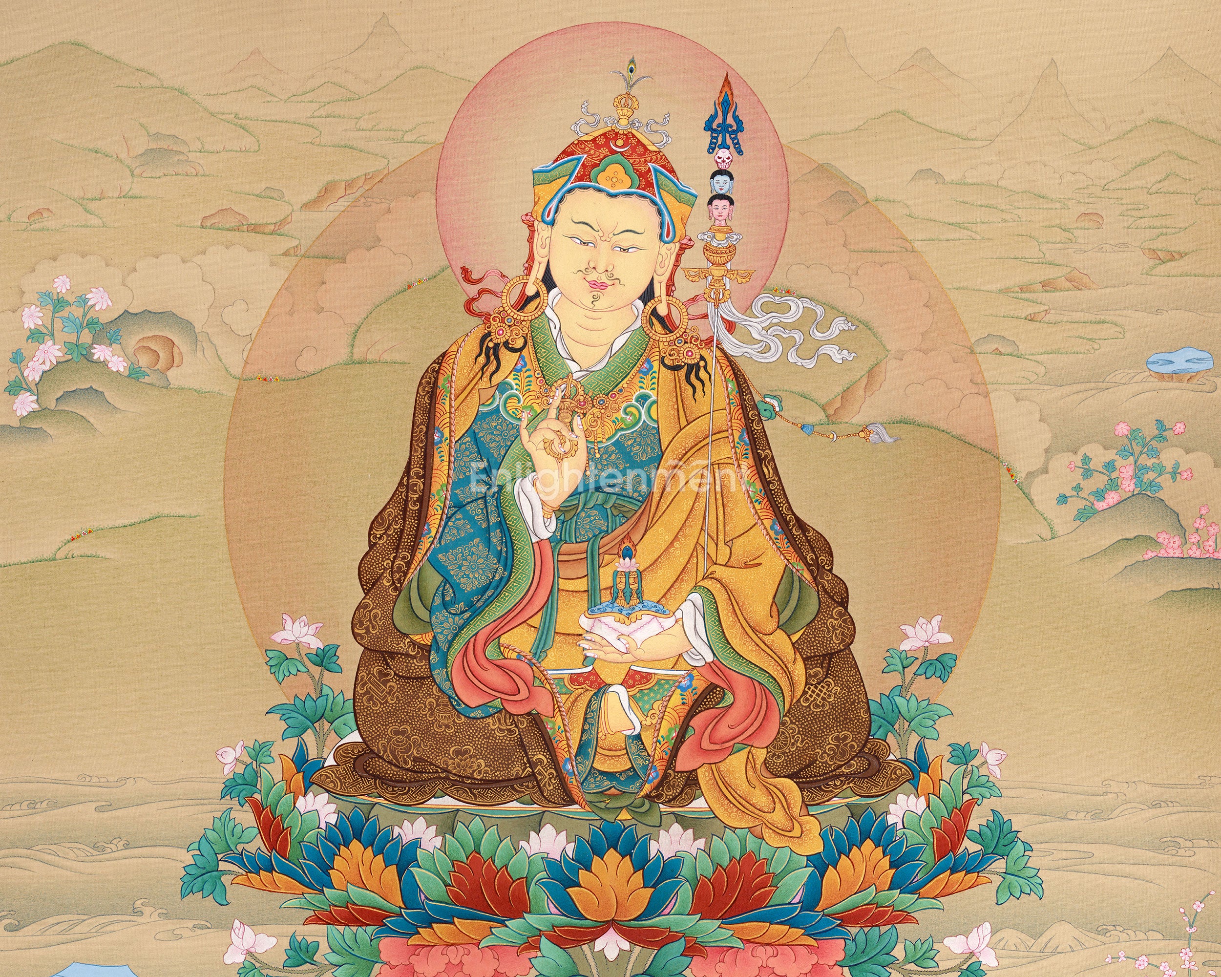Exclusive Guru Padmasambhava Thangka