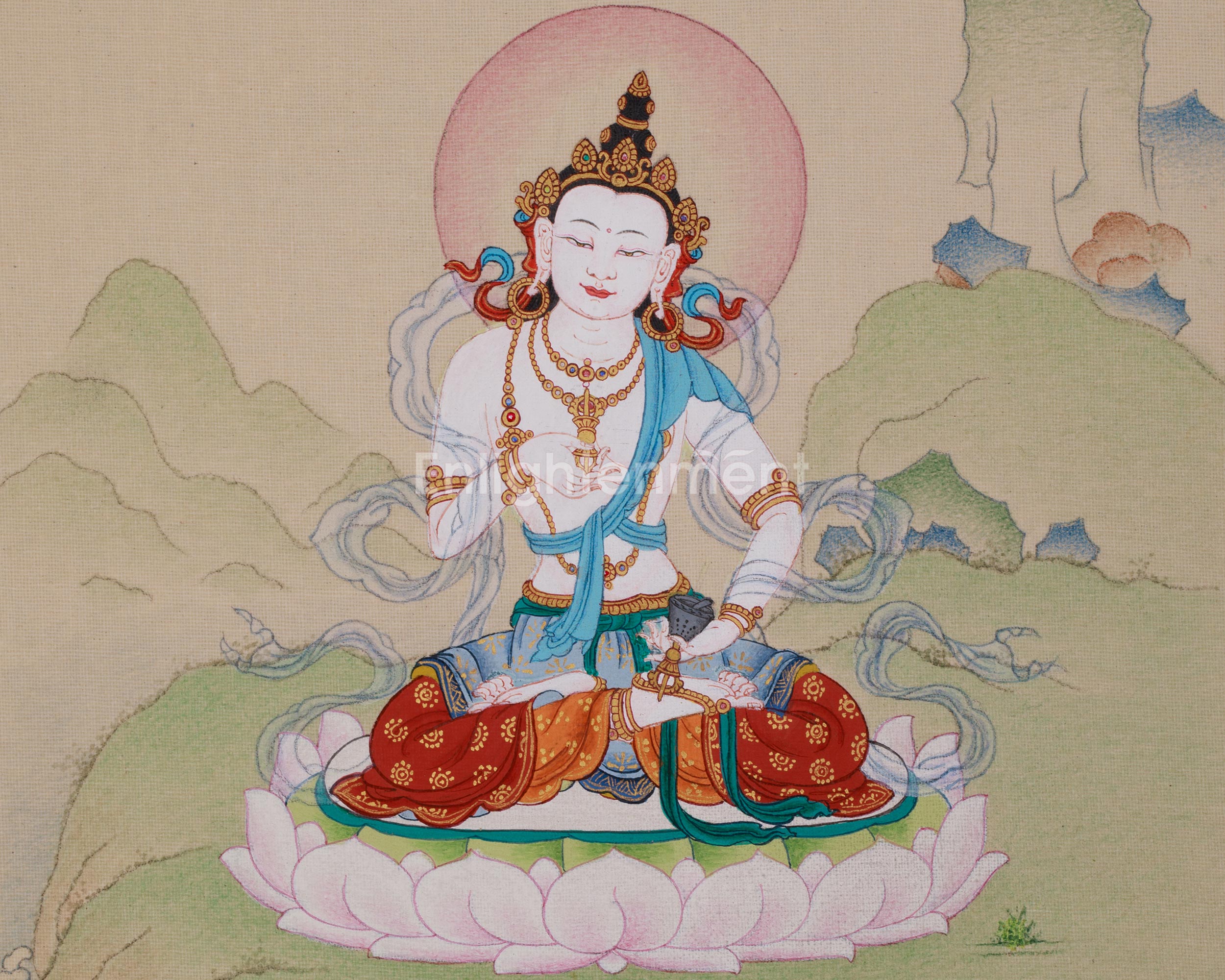 Sacred Thangka of Vajrasattva | Purification Deity Buddhist Art