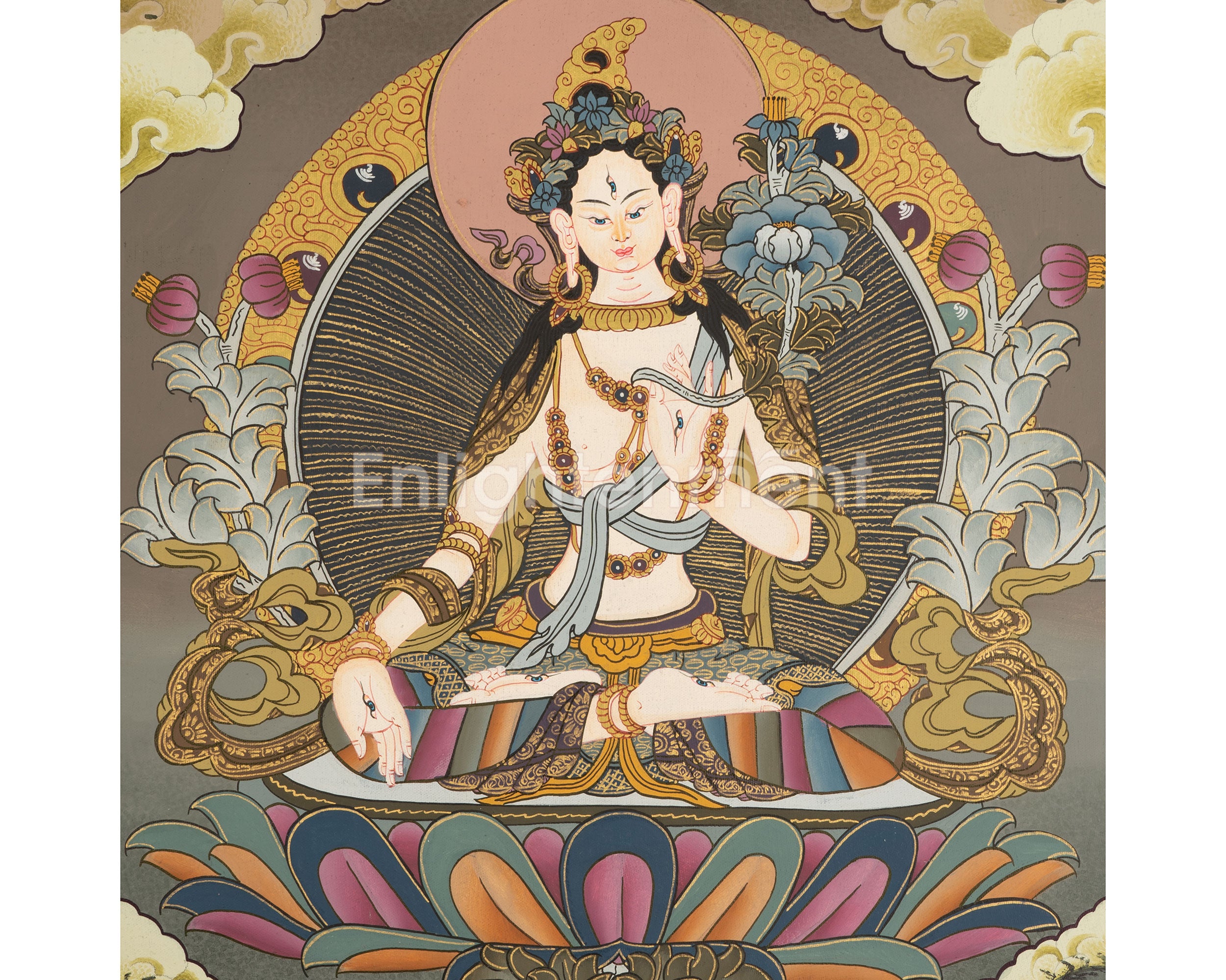 Buddhist White Tara | Tibetan Female Goddess Thangka