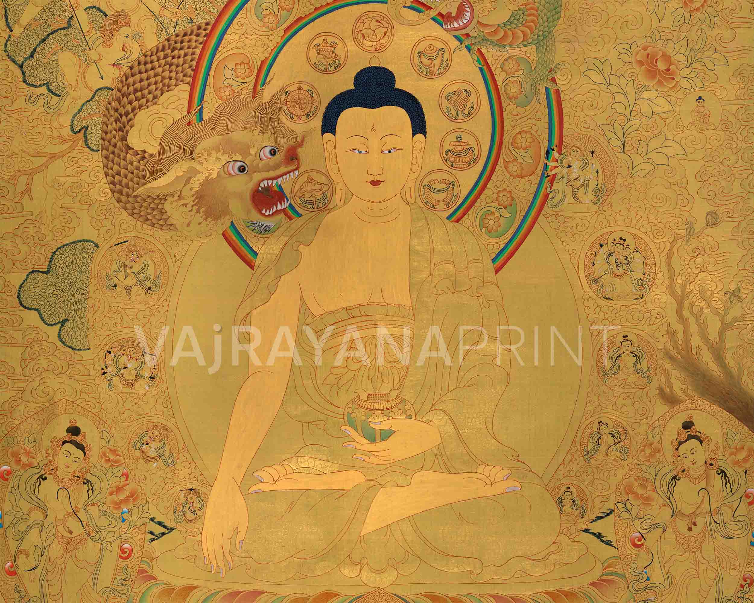 Buddha Shakyamuni Kadampa | Meditation Art| Traditional Wall Decor