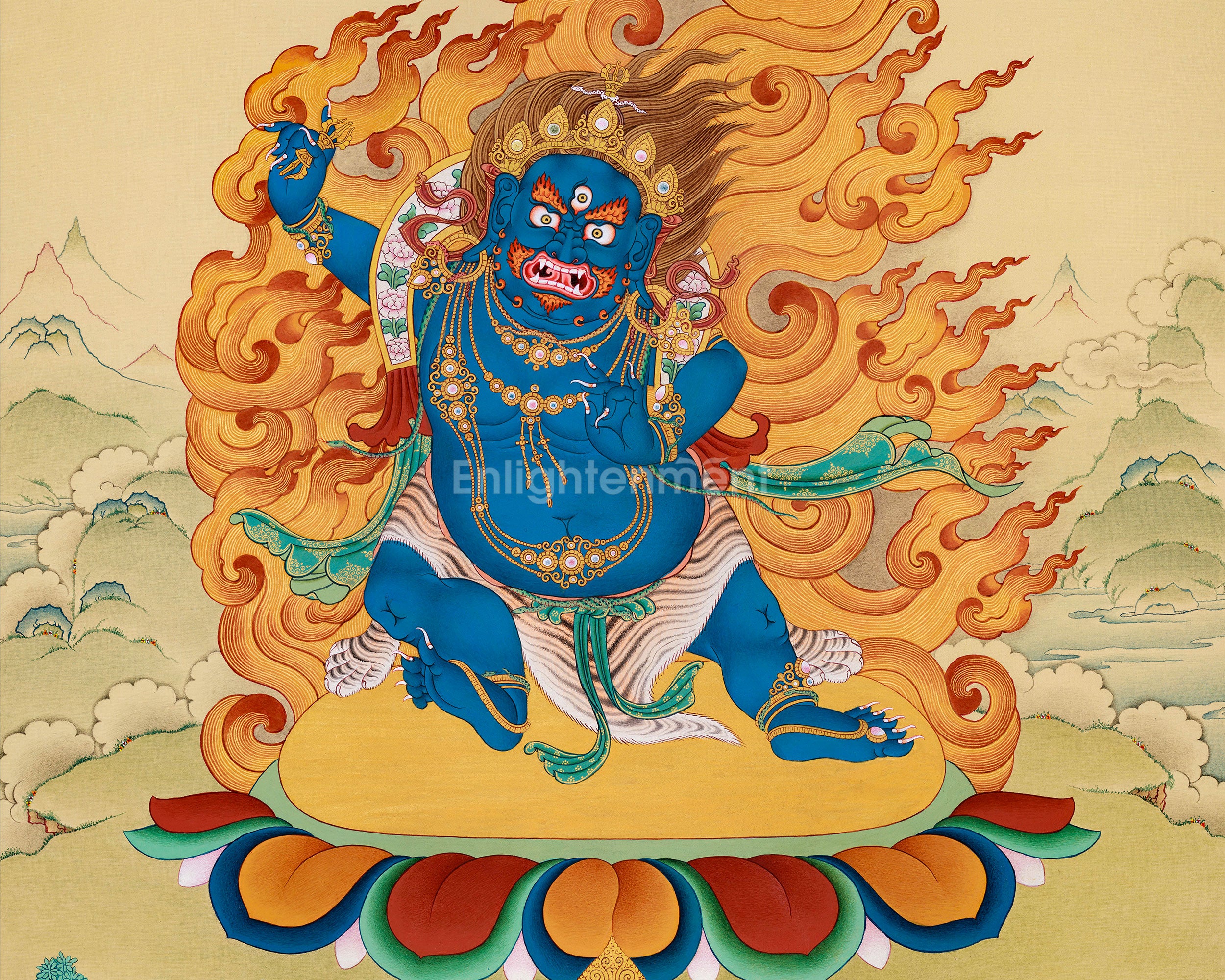 Feirce Power, Wrathful Compassion Vajrapani Thangka