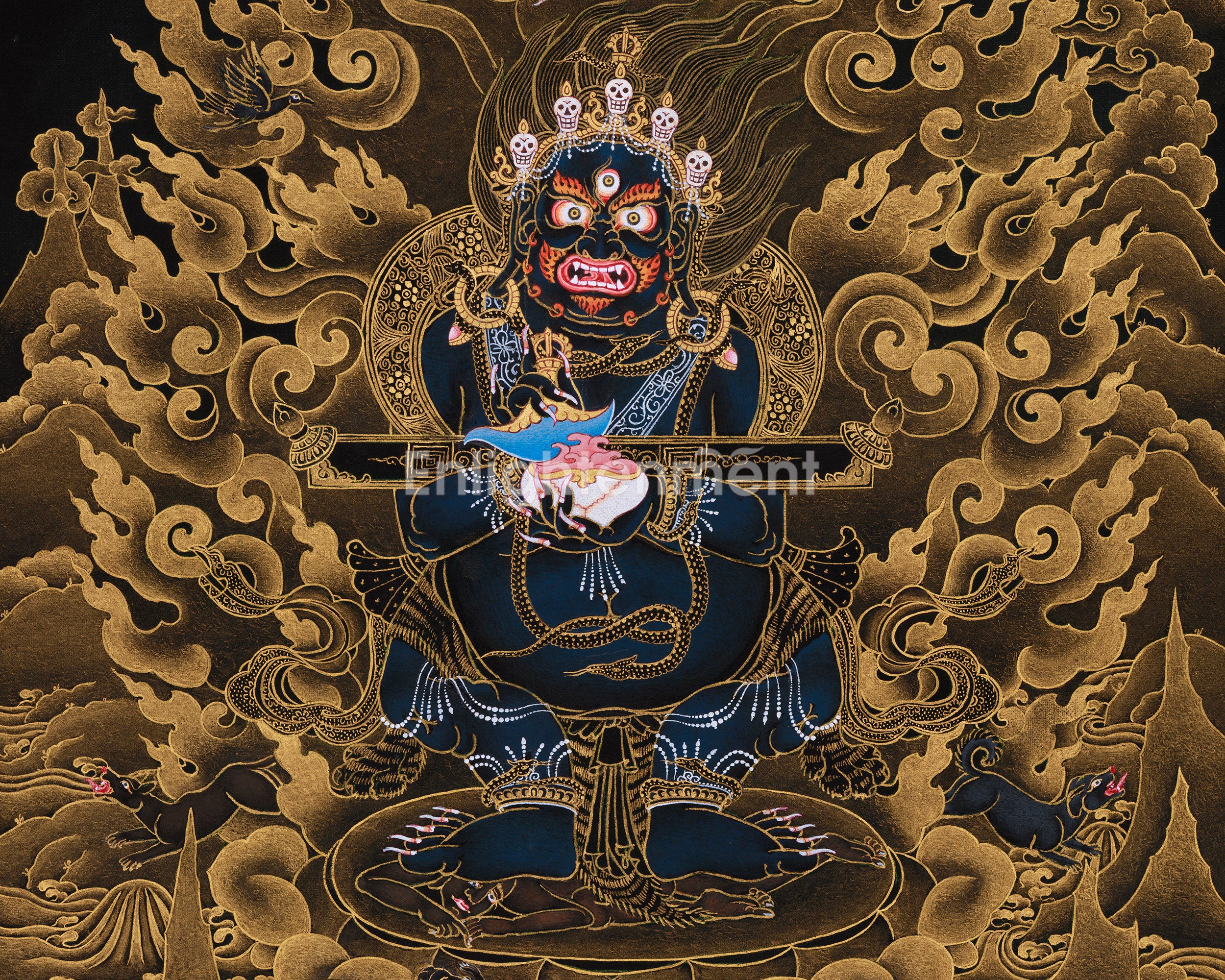 Mahakala of Sakya Tradition | Protector Deity Thangka
