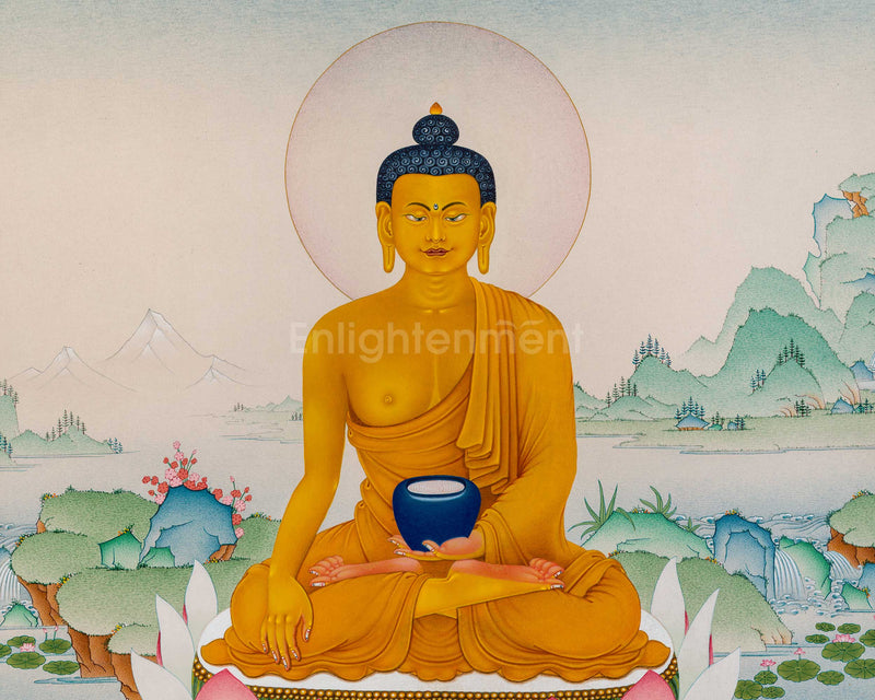 Uniquely Painted Shakyamuni Thangka