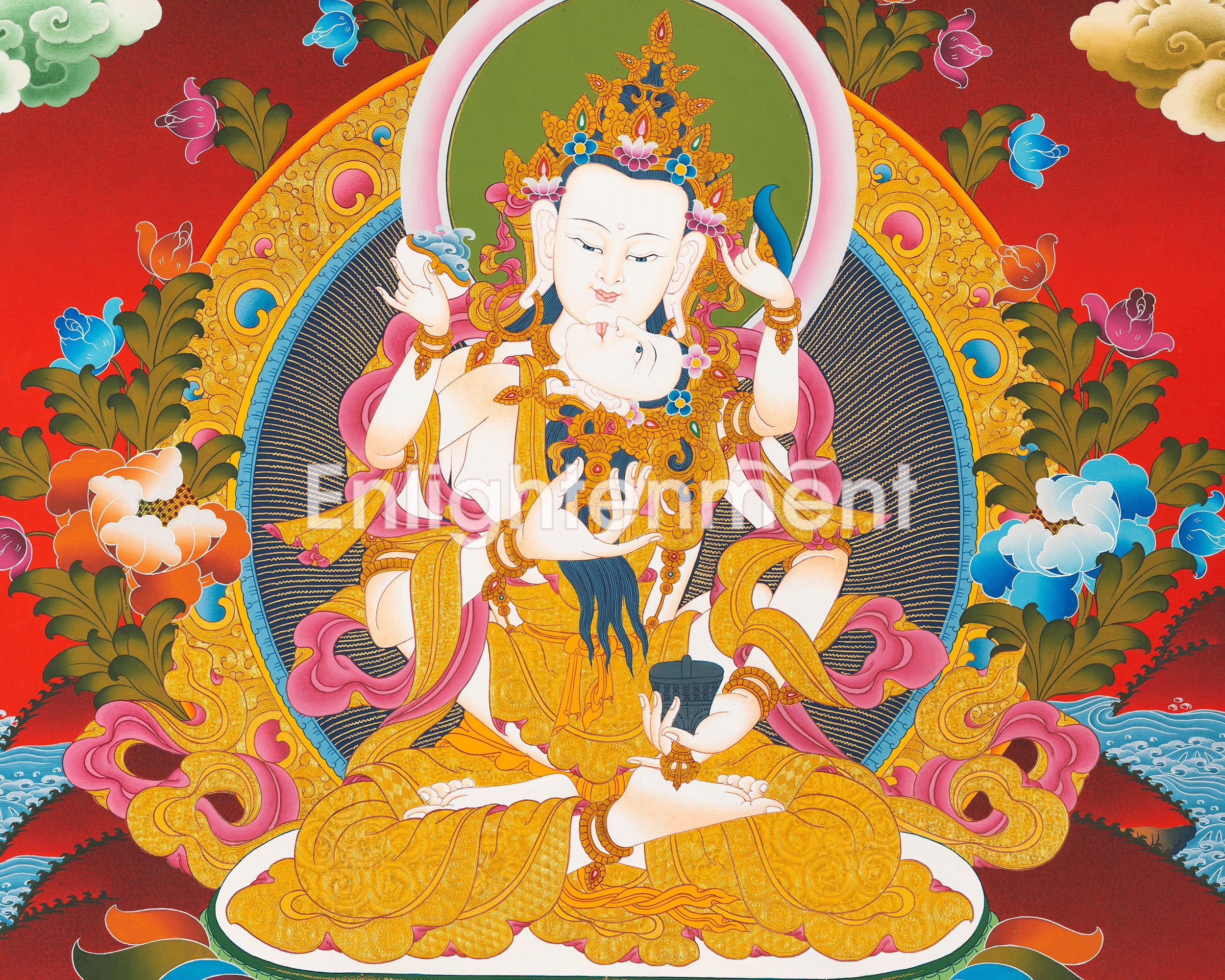 Buddha Vajrasattva with Consort | Buddha of Purification and Empowerment