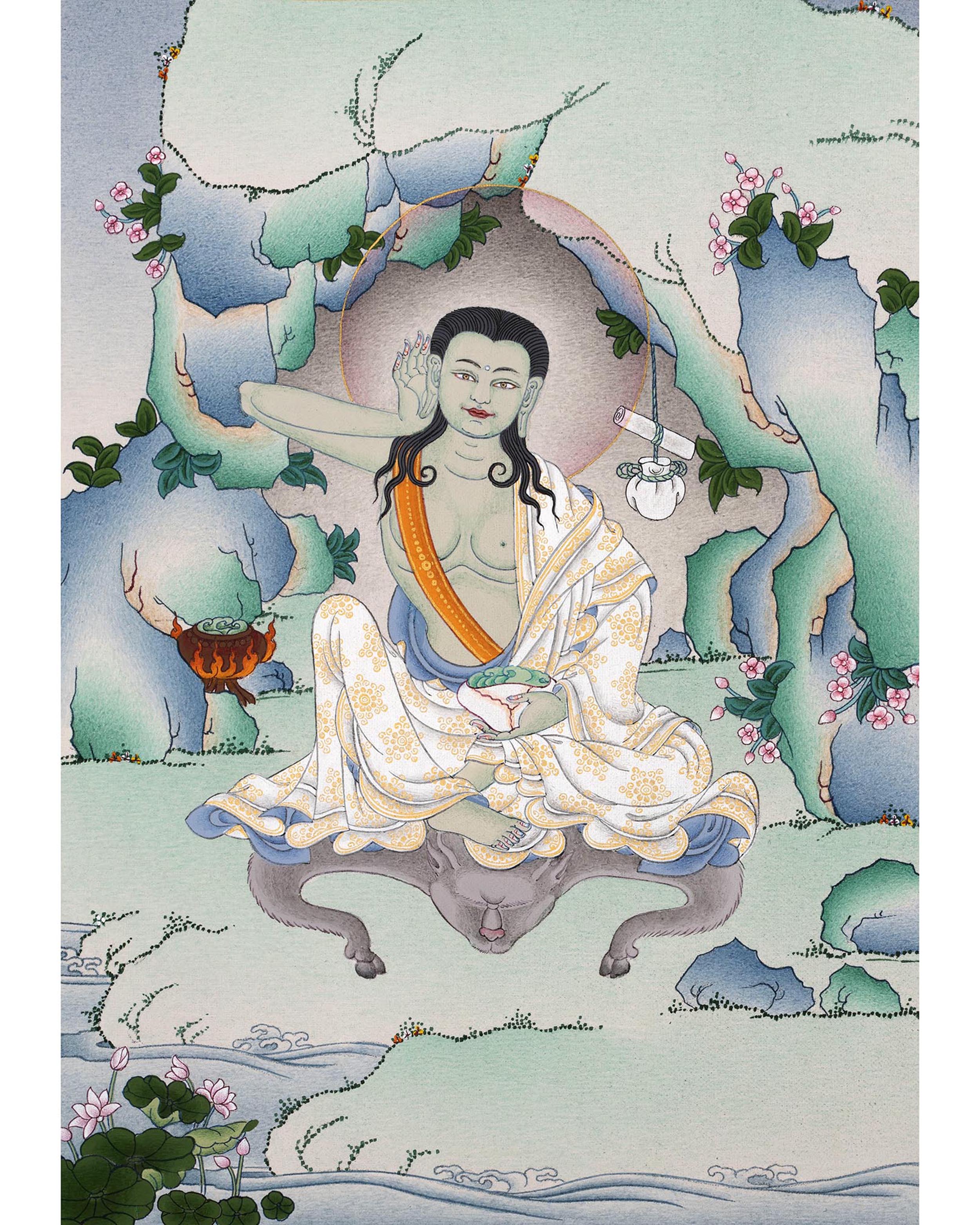 Milarepa Buddha Thangka | Tibetan Buddhist Master