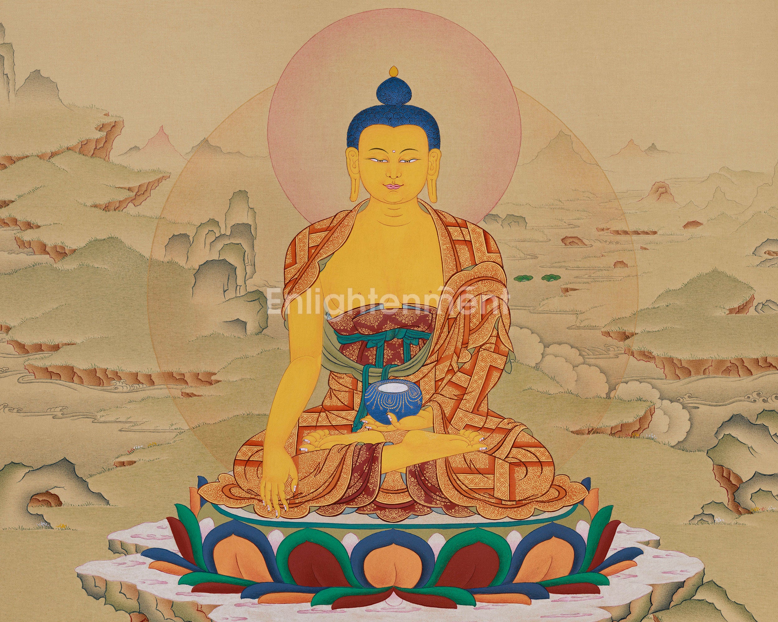 Historical Shakyamuni Buddha Thangka | The Buddha of Enlightenment