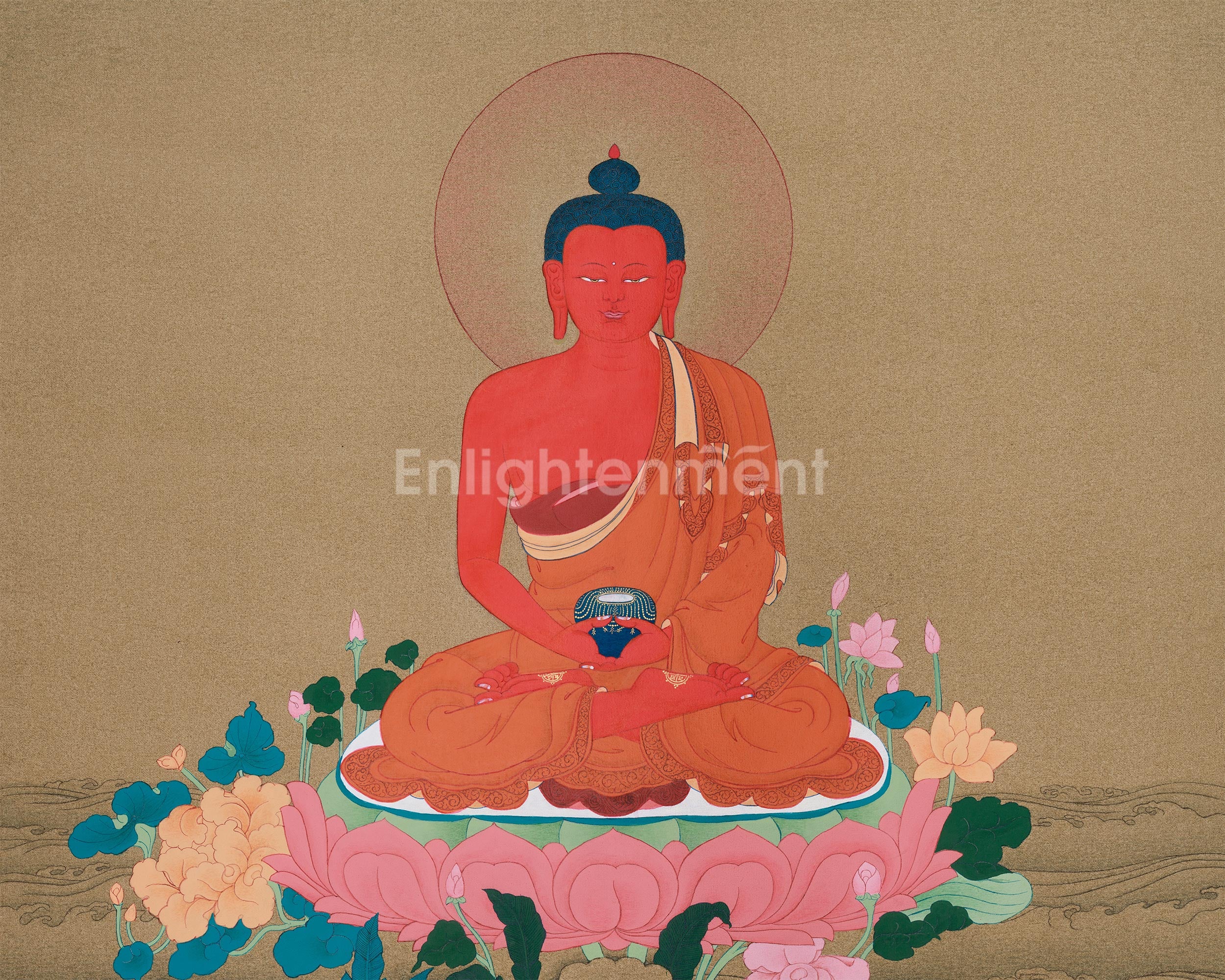 Meditation Amitabha Buddha Thangka | The Buddha of Infinite Light for Inner Harmony