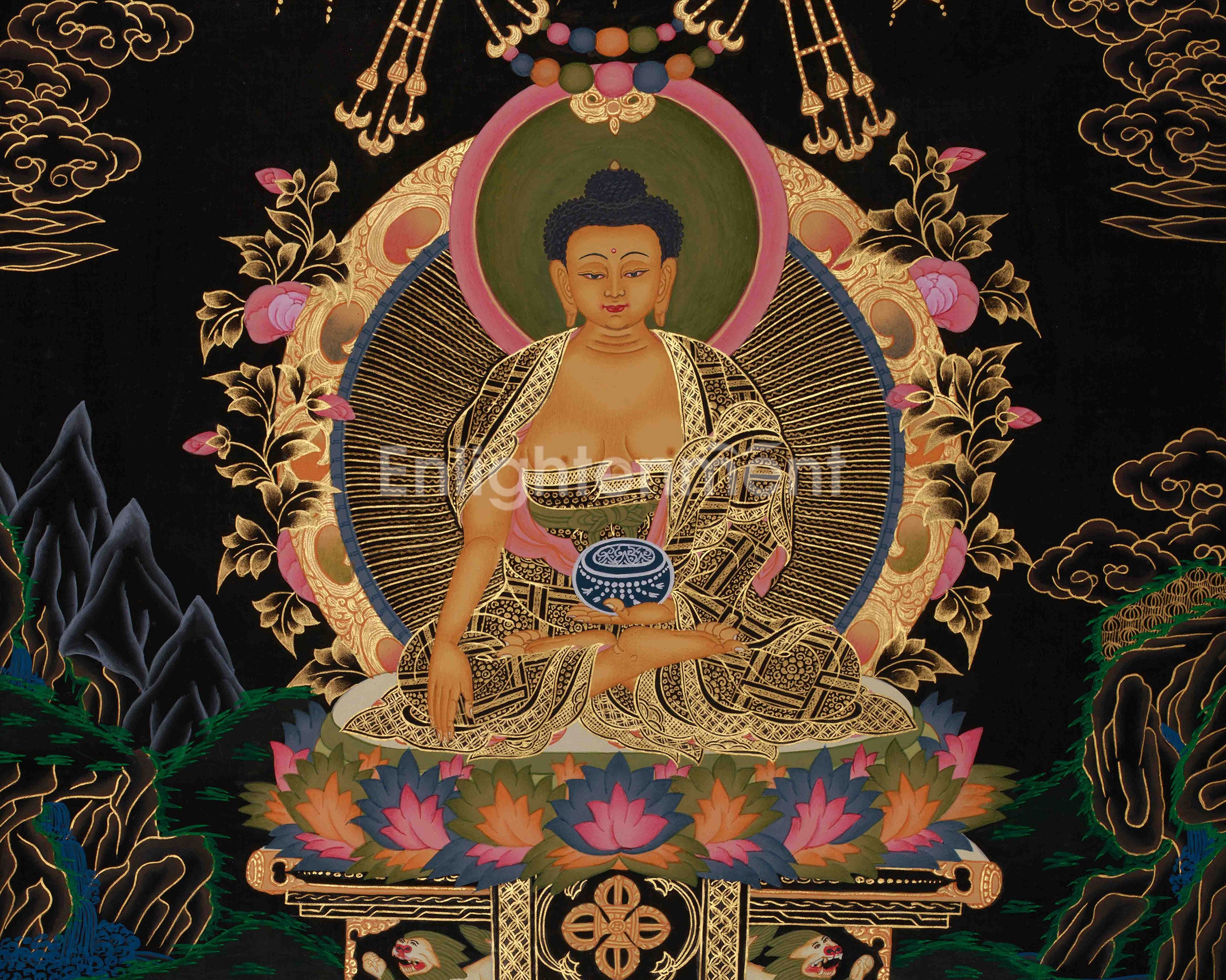 Tibetan Buddhist Shakyamuni Artwork | Historical Buddha | Siddhartha Gautama