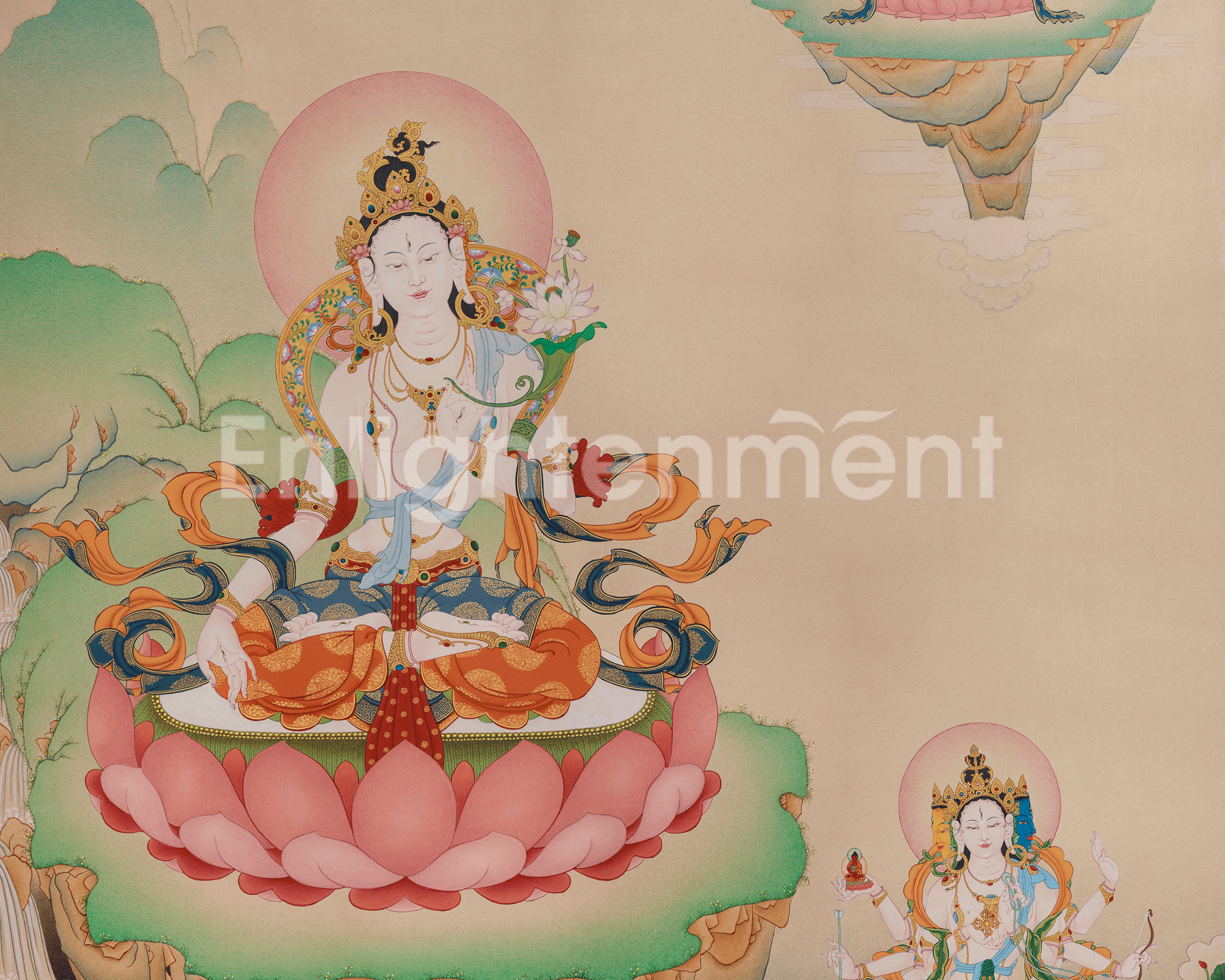 White Tara Healing Deity Thangka | Healing, Longevity and Compassion Art | Sita Tara
