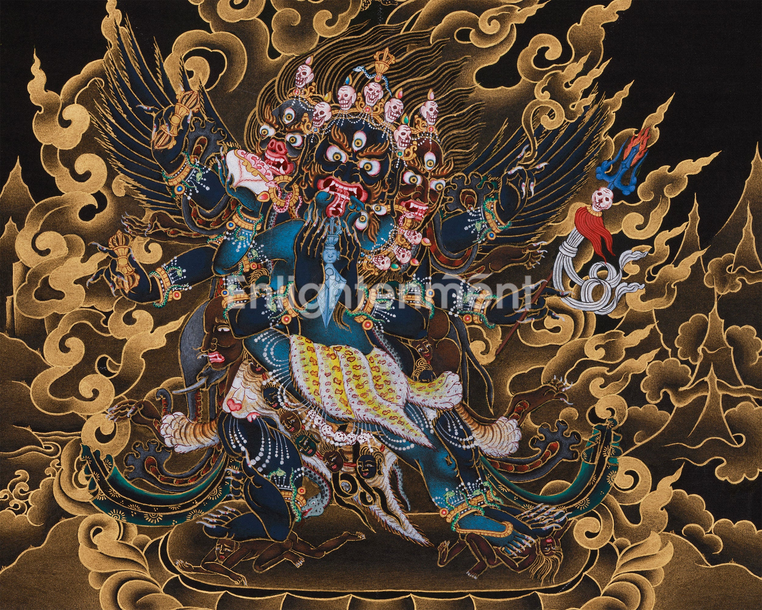 Vajrakilaya with Consort Painting | Wrathful Protector Deity