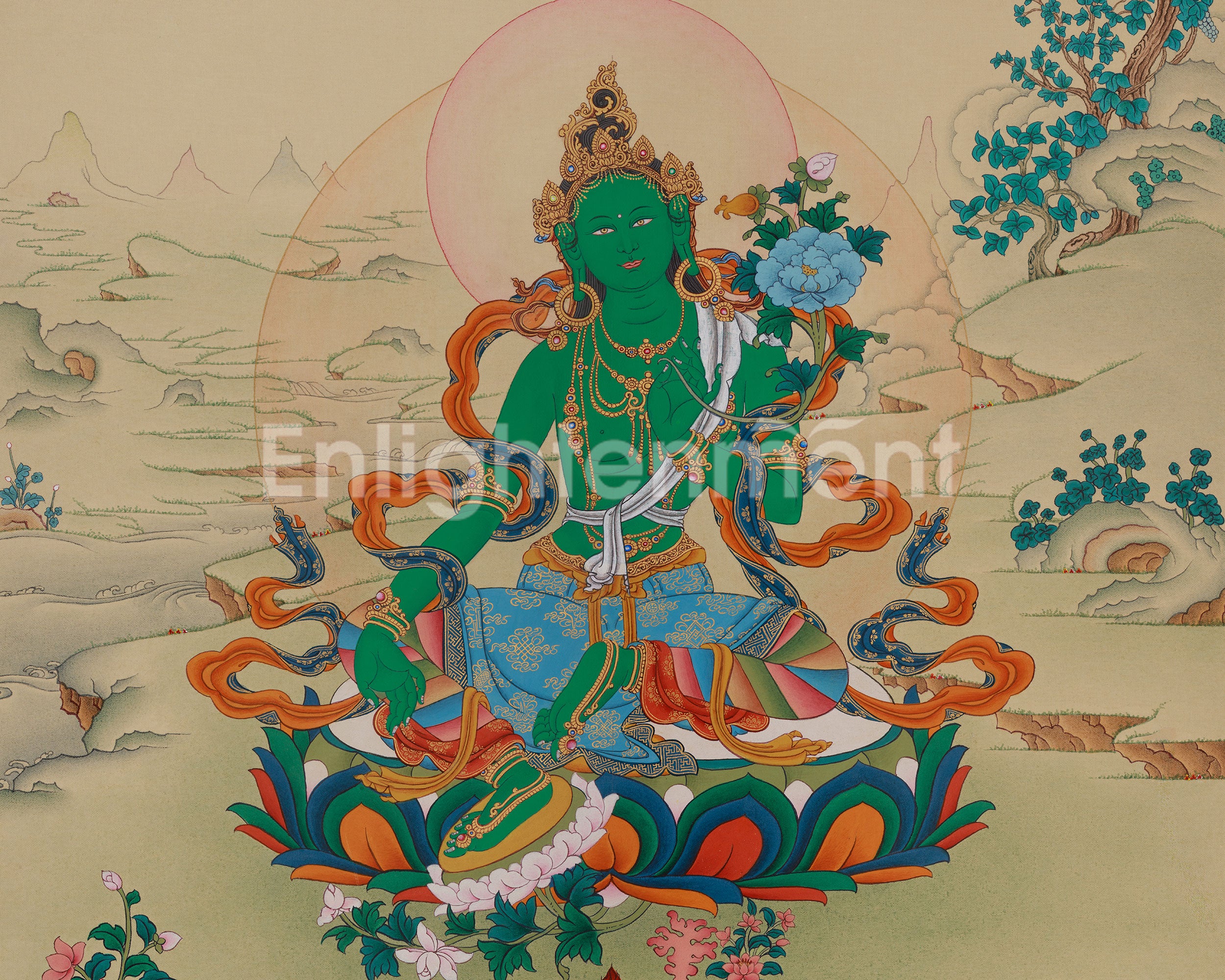 Sacred Green Tara Artwork | Compassion, Healing, and Protection Deity