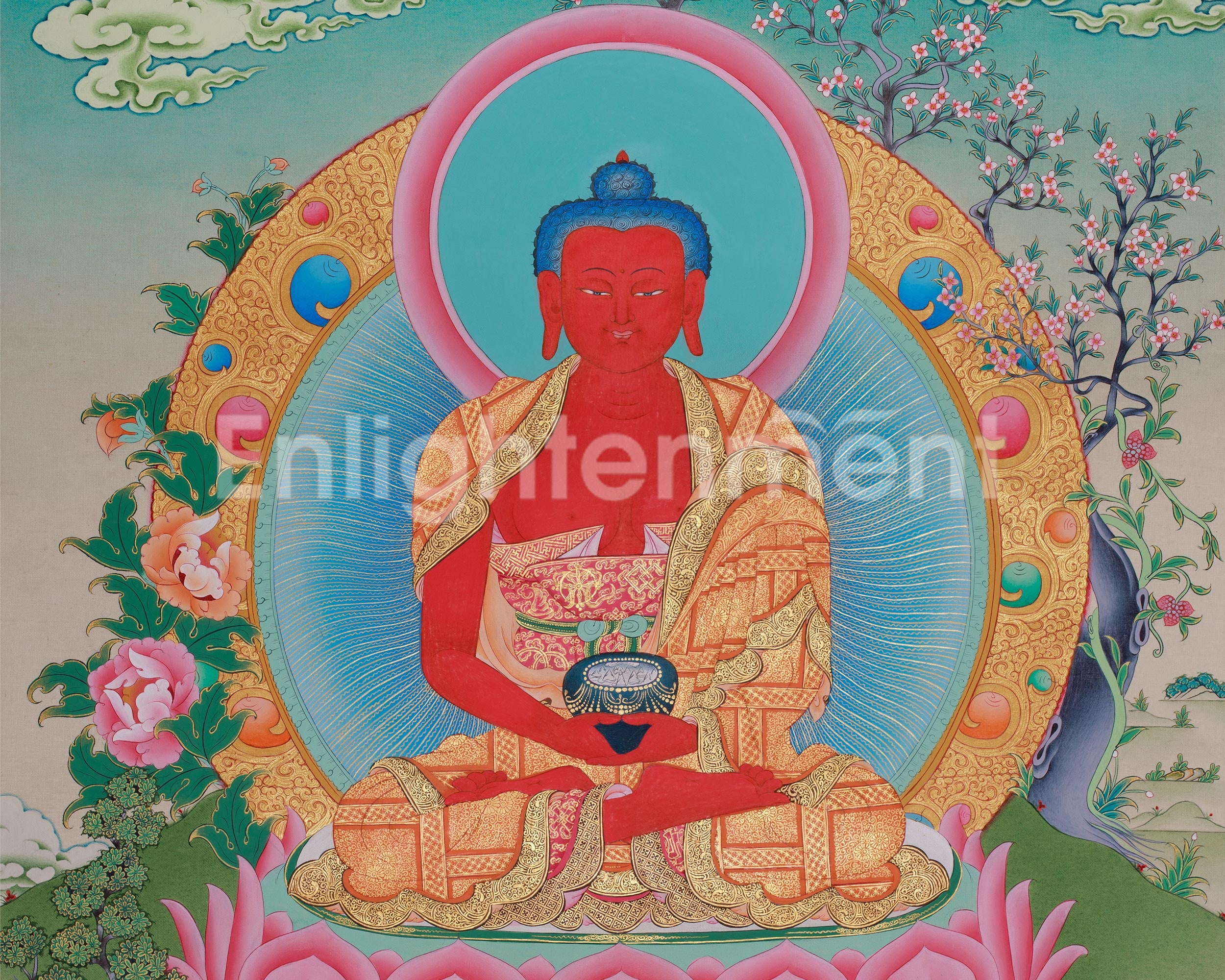 Traditional Amitabha Buddha Art | Boundless Compassion | Meditation Altar