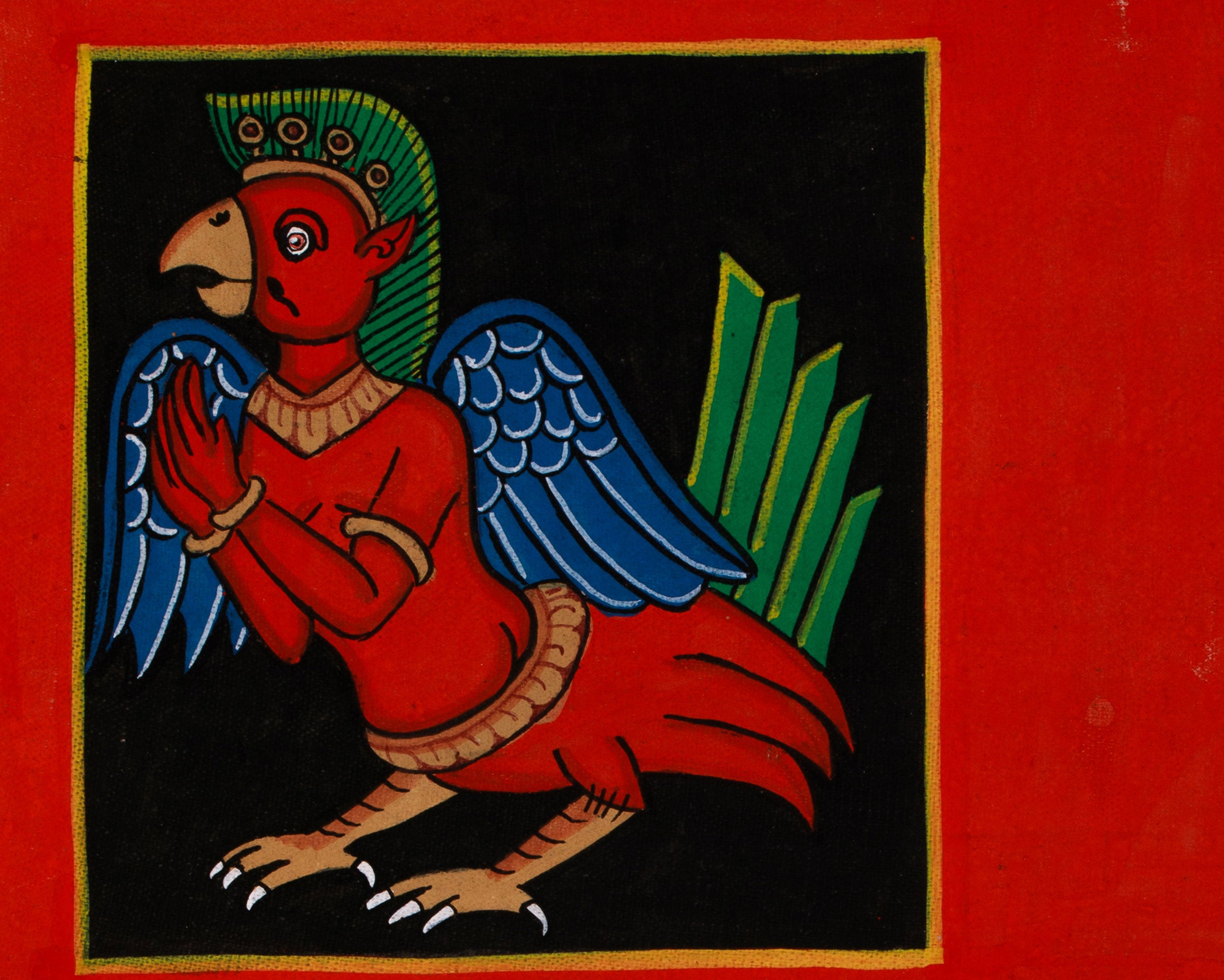 Garuda and Horse Motif Thangka | Symbolic Motif Painting