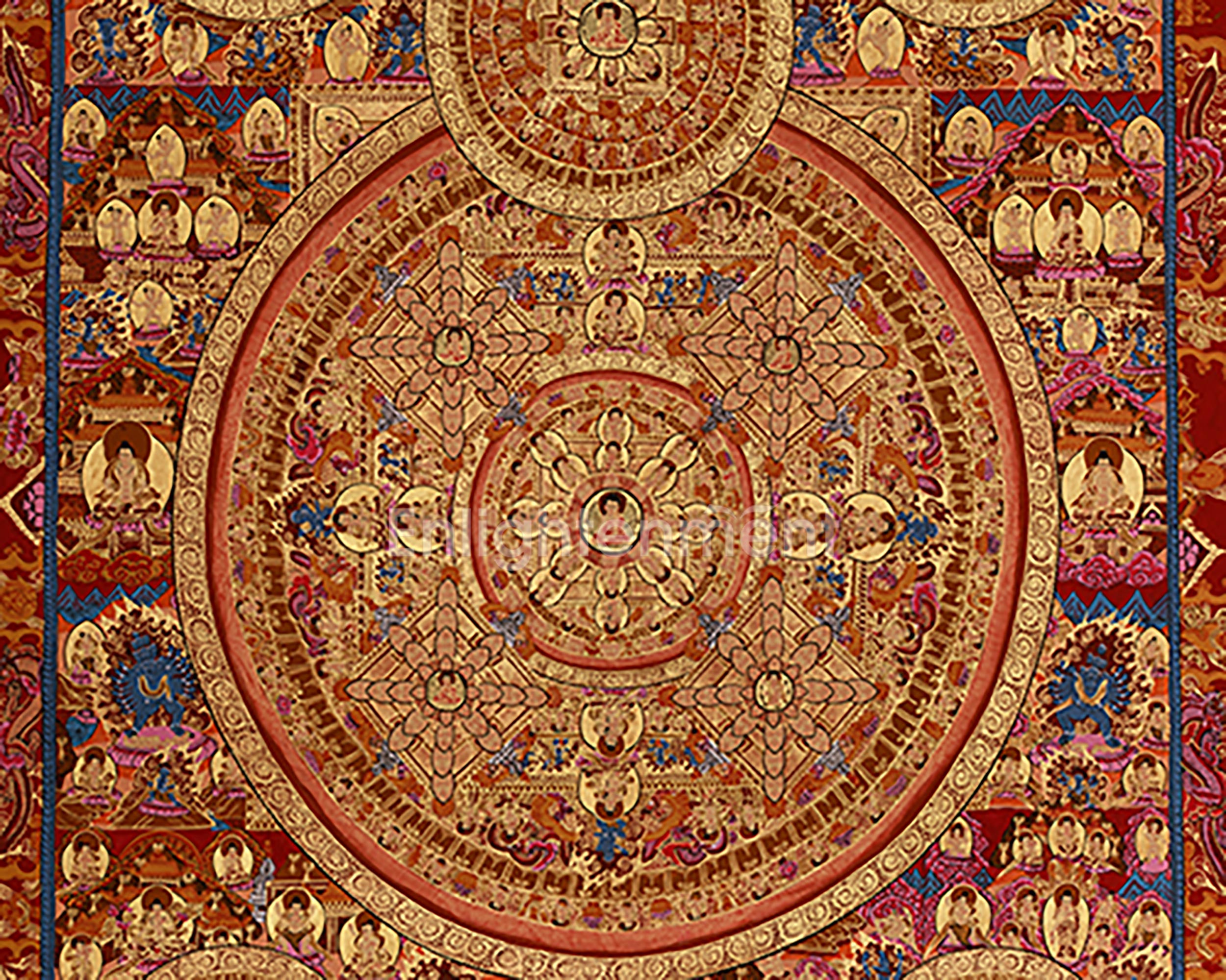 Hand-Painted Tibetan Buddha Mandala | Himalayan Art