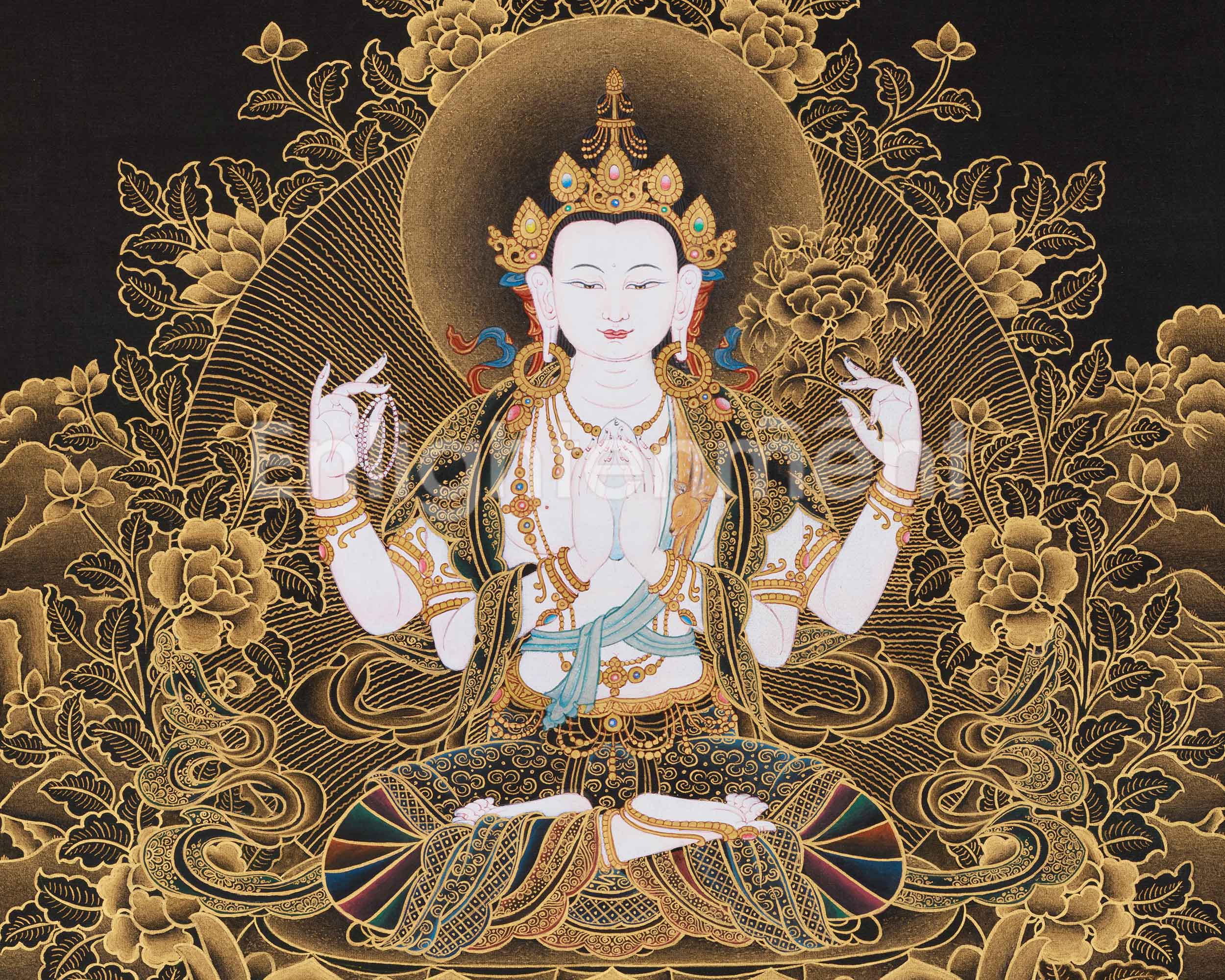 Four-Armed Chenrezig Bodhisattva | Avalokiteshvara, Lord of Infinite Mercy