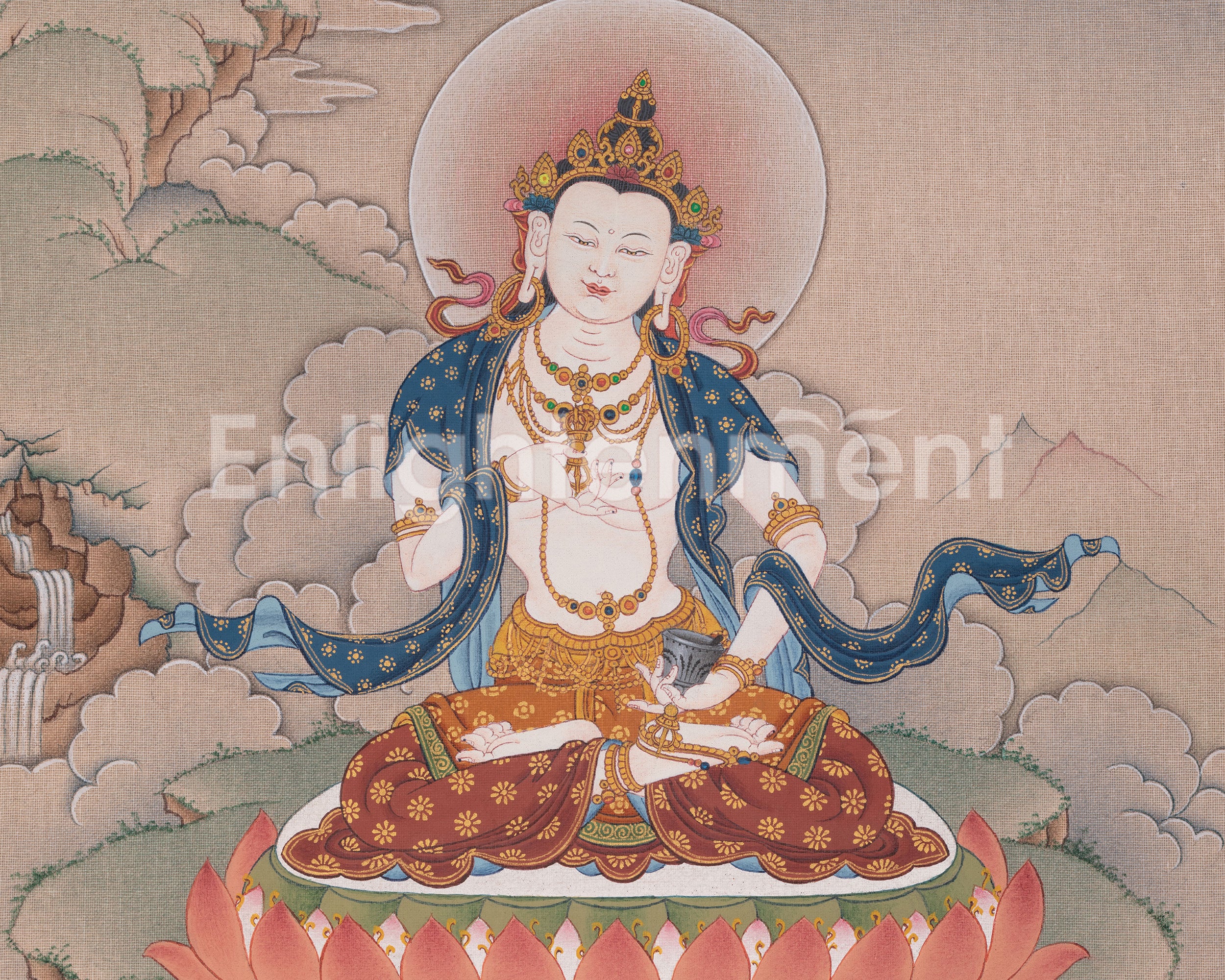 Vajrasattva Purification Art | Wisdom Deity | Spiritual Artwork