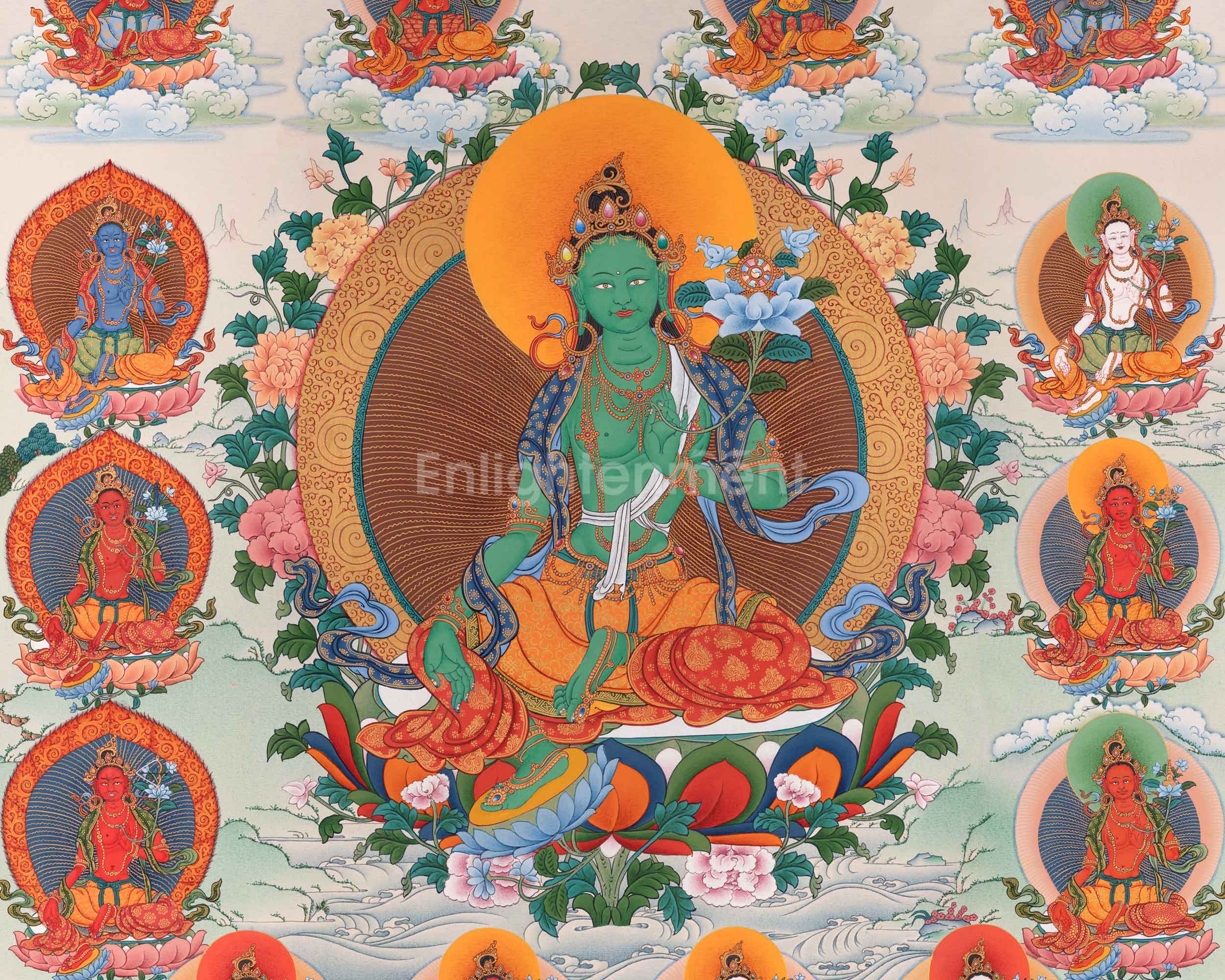 21 Tara Thangka | Deity of Compassion, Female Buddha | Awakening the Divine Feminine